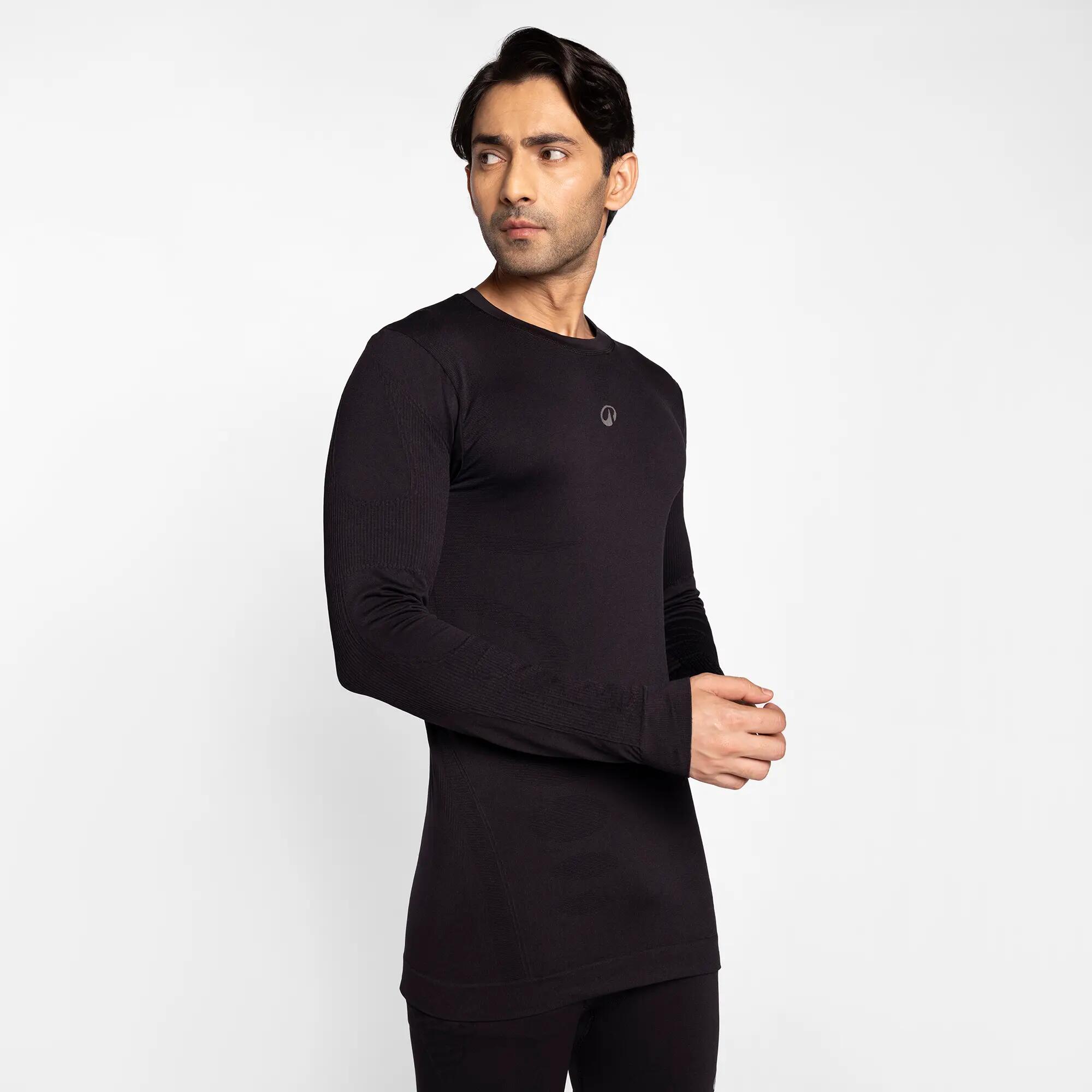 Adult Sun Protective Compression Top Full Sleeve Black -  4