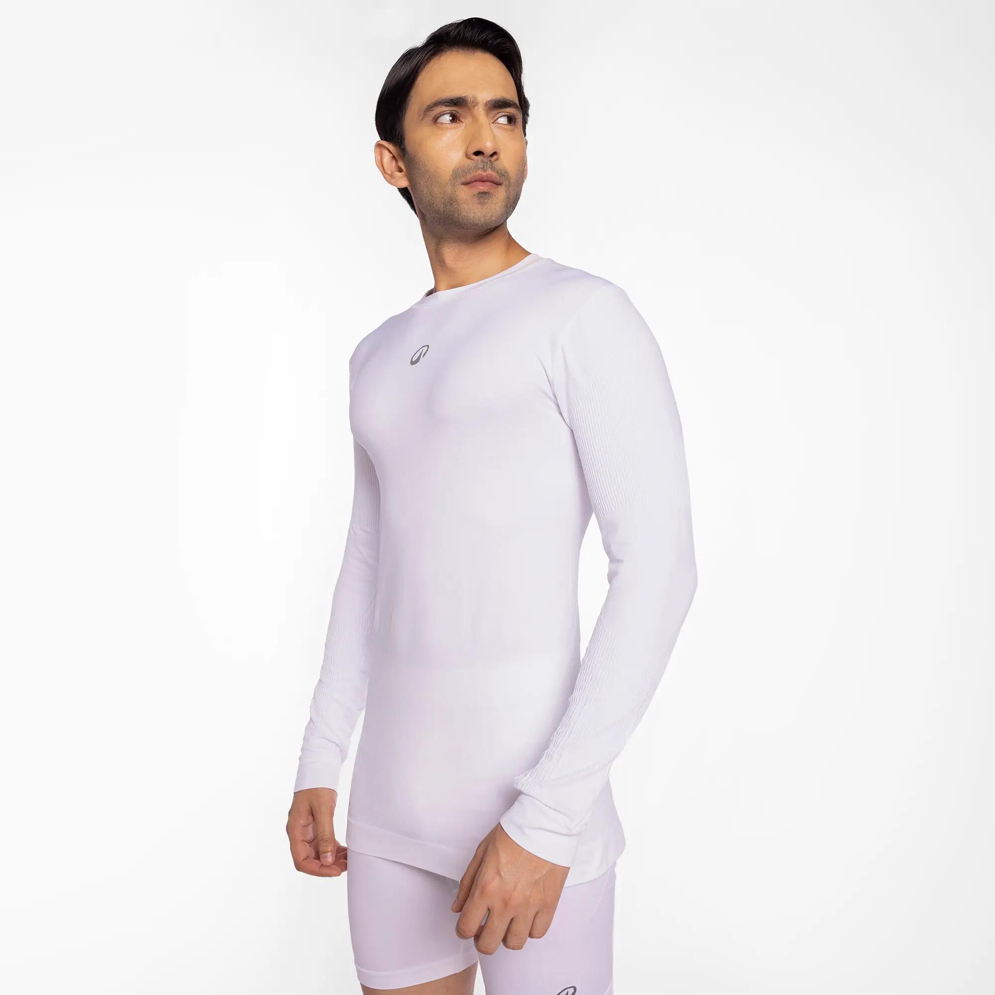 Adult Sun Protective Compression Top Full Sleeve White -  3