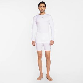 Men Cricket Compression Shorts Groin Guard Compatible - White