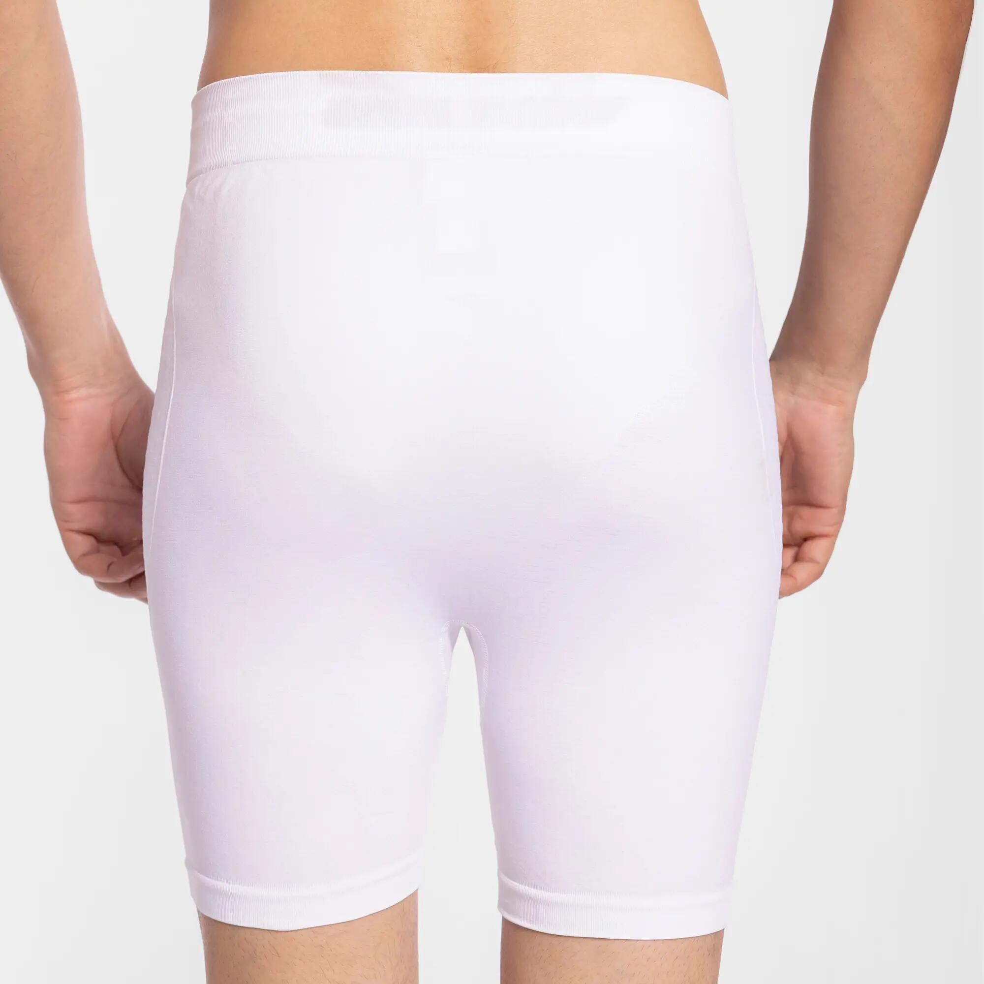 Men Cricket Compression Shorts Groin Guard Compatible - White -  4
