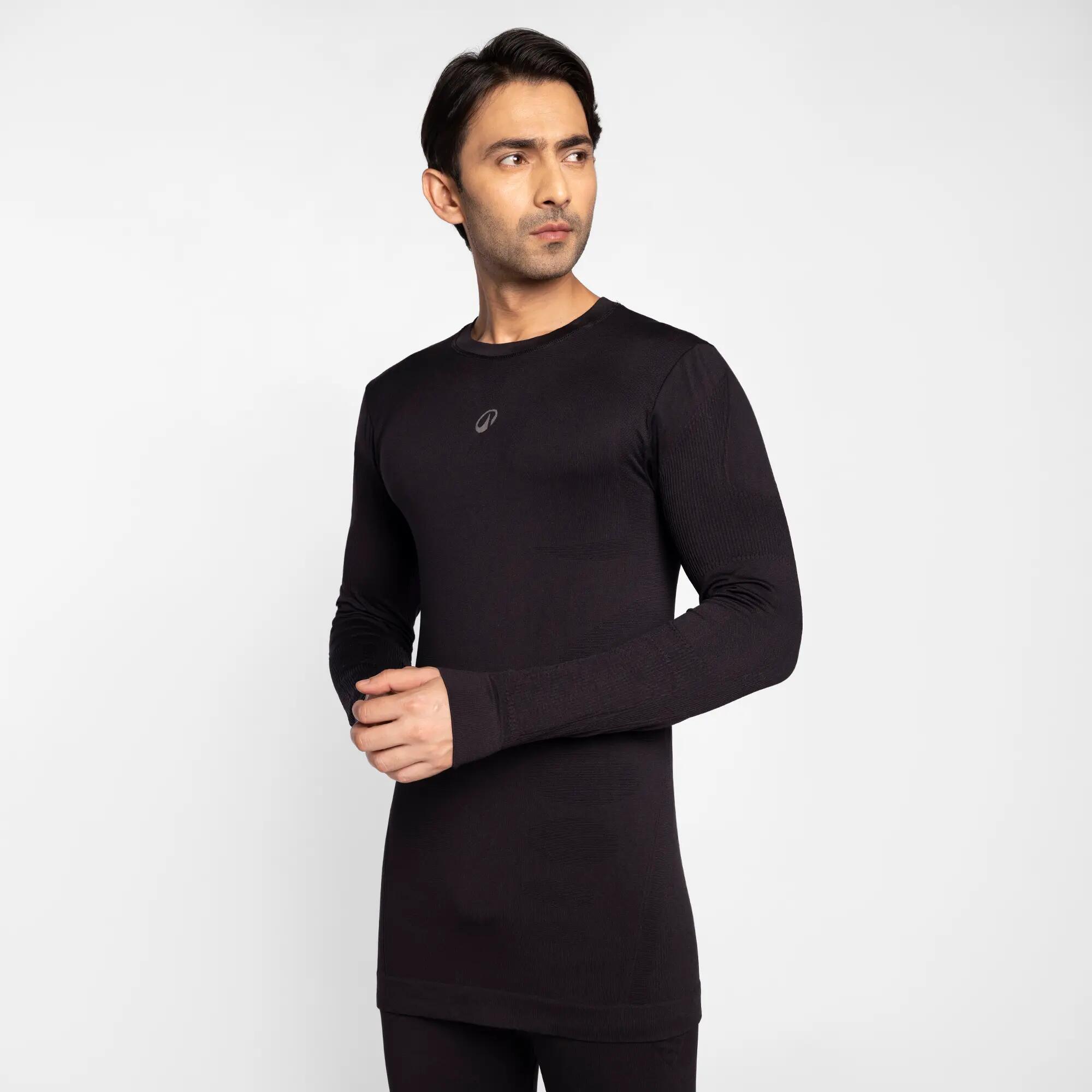 Adult Sun Protective Compression Top Full Sleeve Black -  1