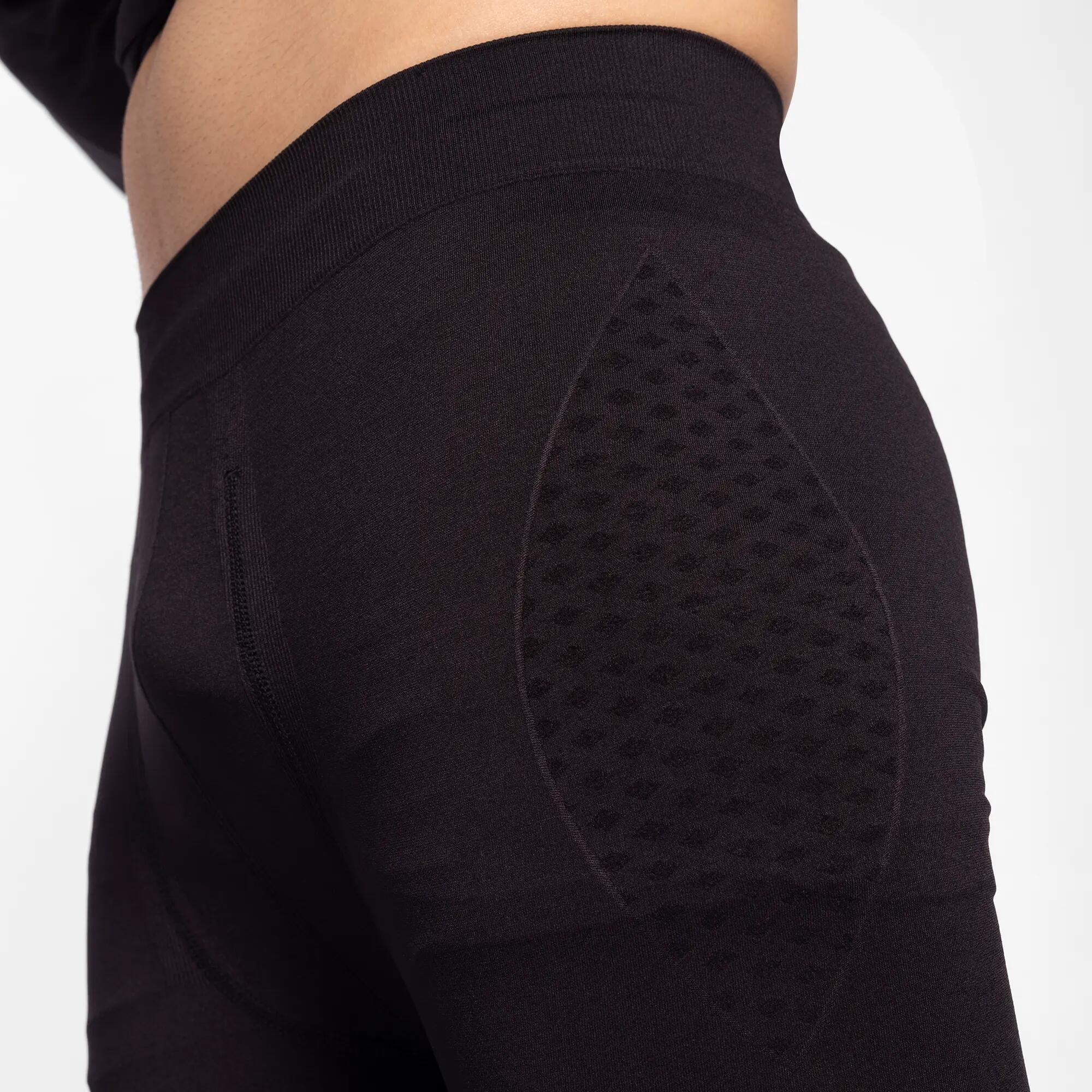 Adult Compression Shorts Groin Guard Compatible Black -  3