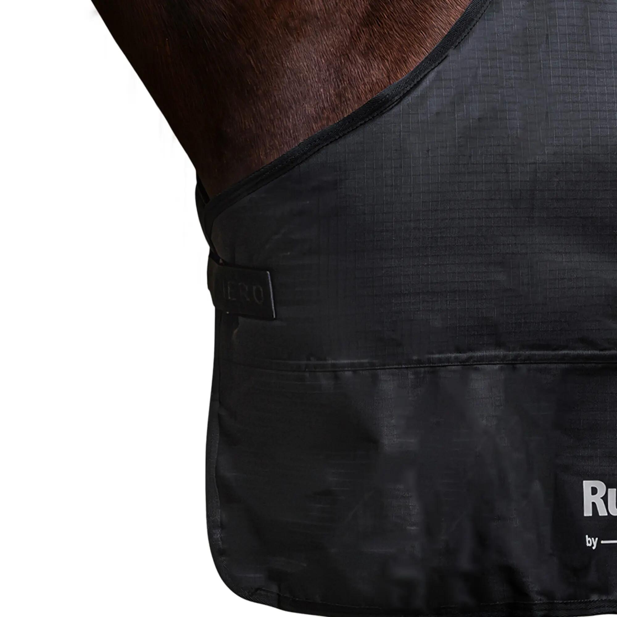 Regendecke Outdoor 100 Pferd/Pony schwarz 2/4