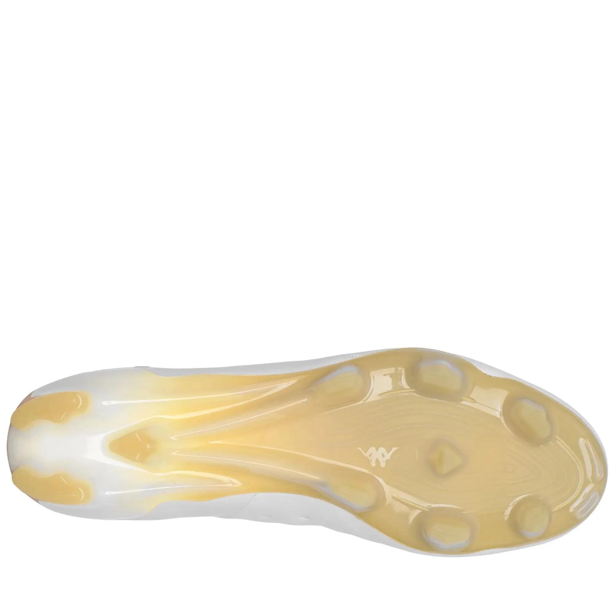 Chaussure de football homme, KAPPA GYRA ELITE FG, blanc et or 4/6