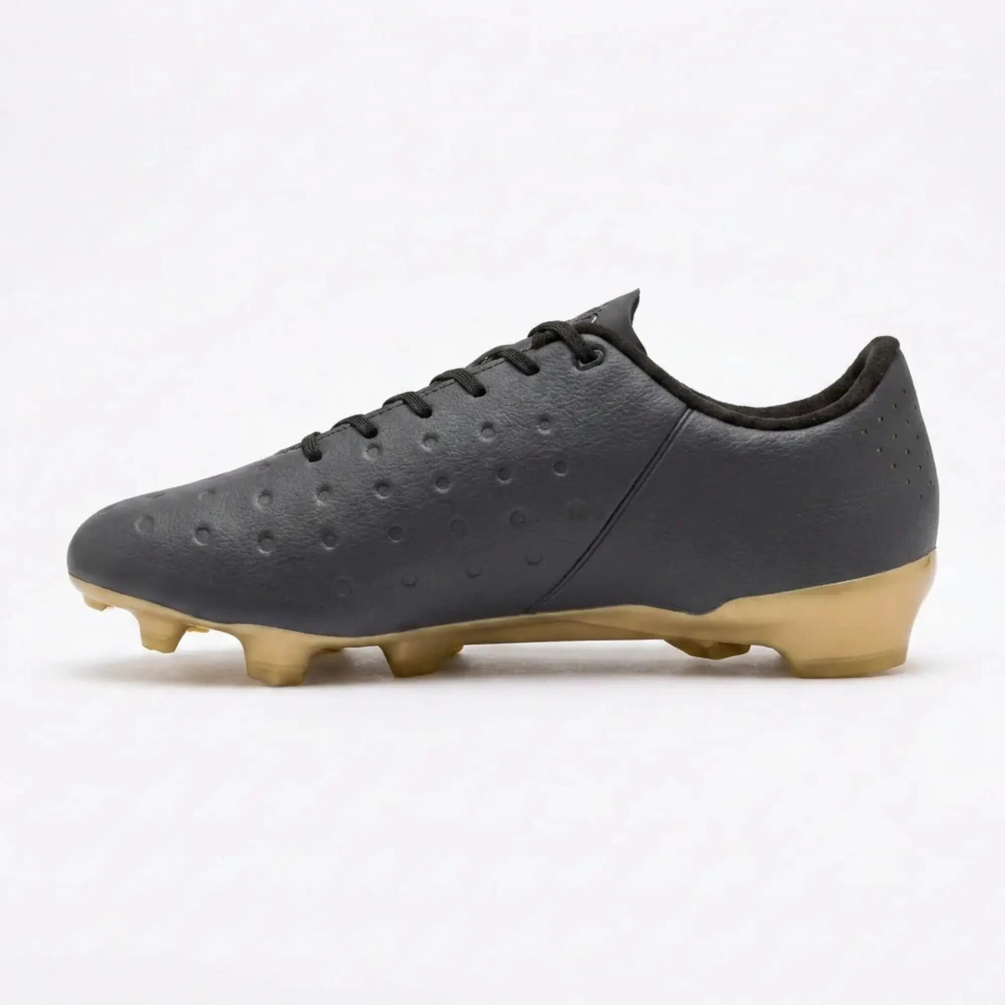 Chaussure de football homme, KAPPA GYRA PRO FG, noire et or 4/4