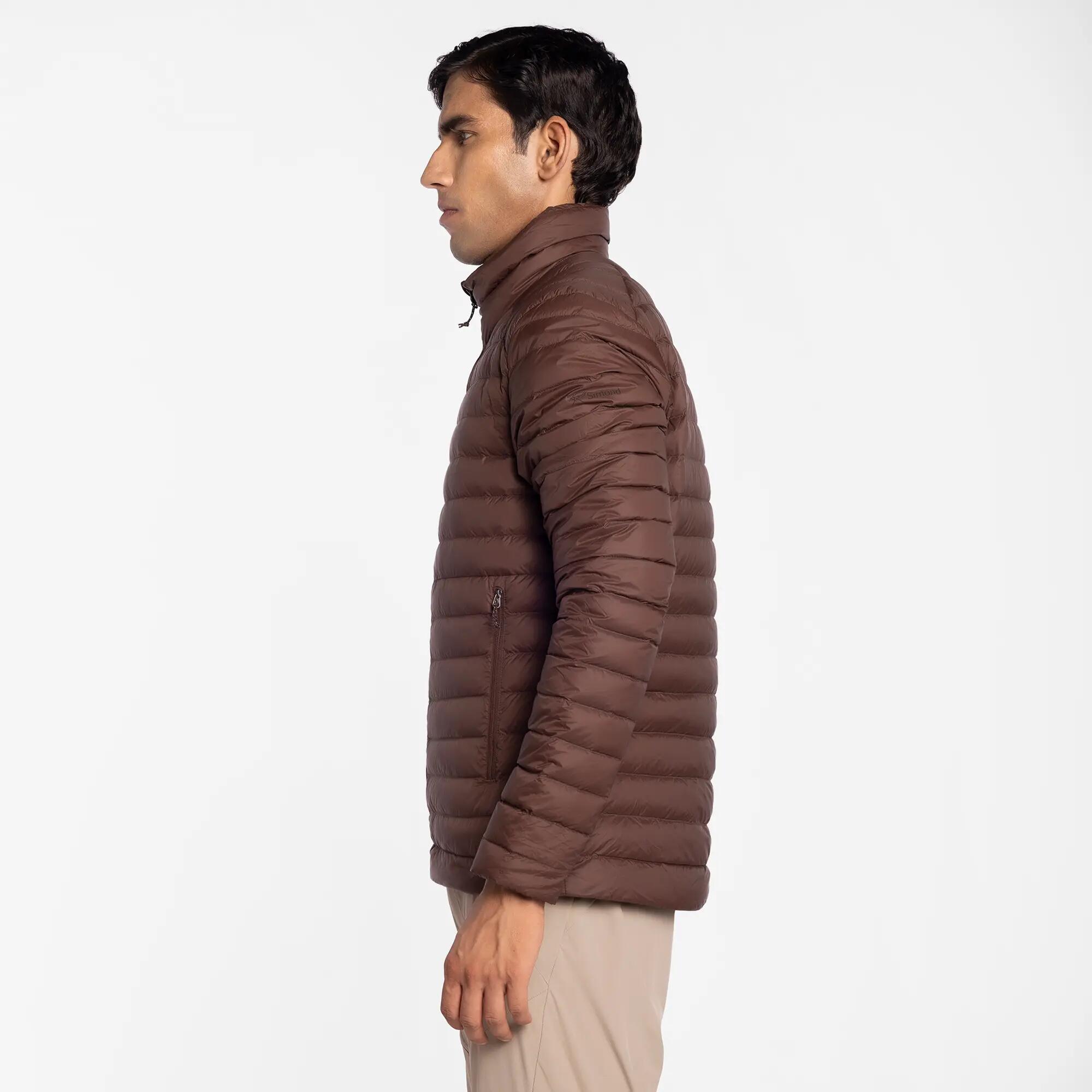 Men Lightweight 700 CUIN Packable Down Jacket MT100 Upto -5°C - Brown -  2
