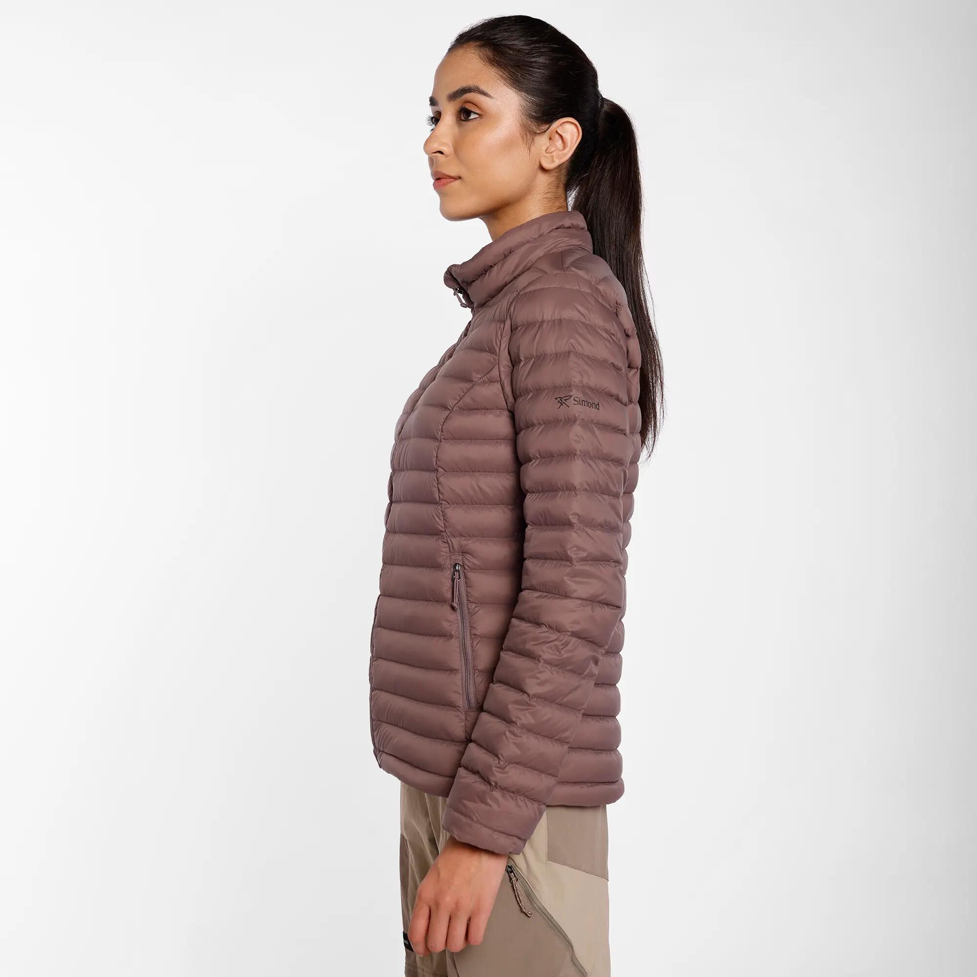 Women Lightweight Packable Down Jacket TREK100 Upto -5°C - Brown -  2