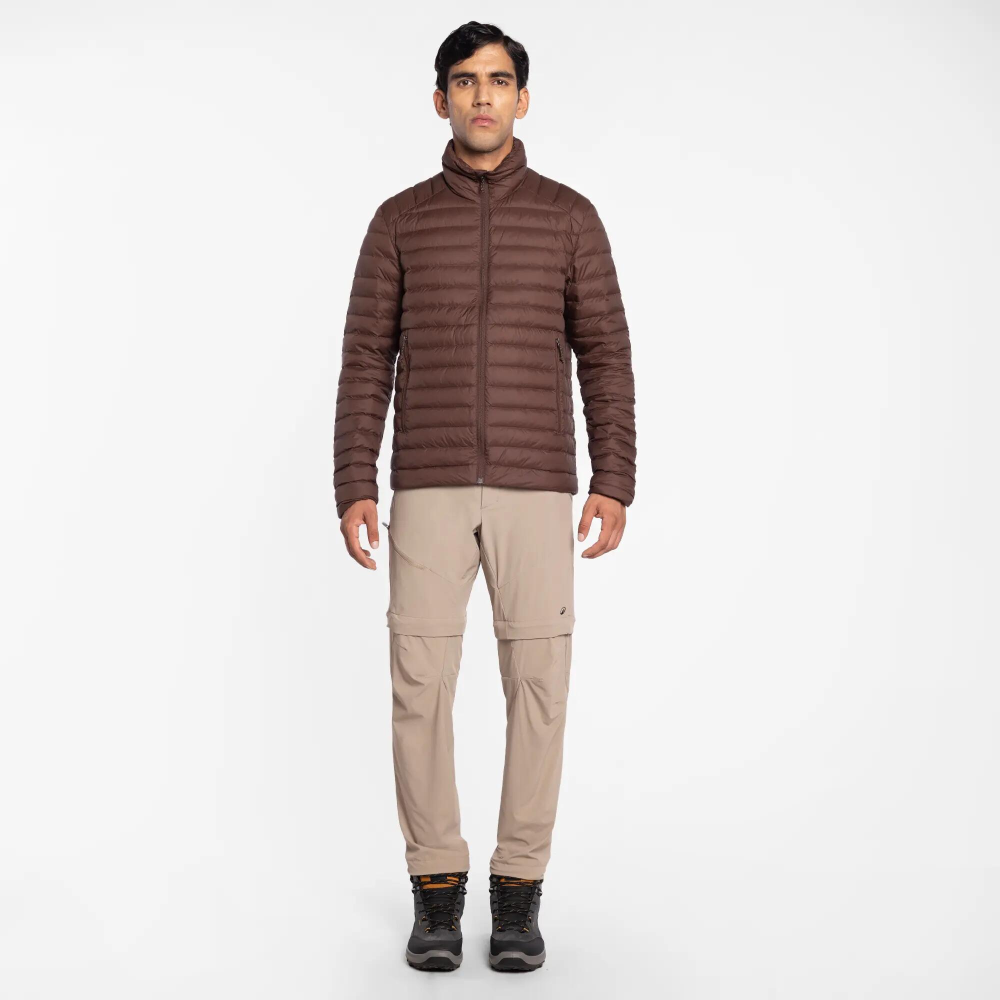 Men Lightweight 700 CUIN Packable Down Jacket MT100 Upto -5°C - Brown -  4