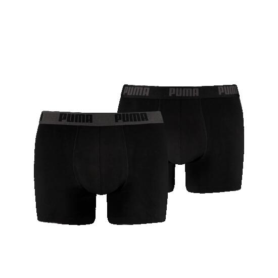LOT DE 2 BOXERS SPORT PUMA NOIR EN COTON RESPIRANT