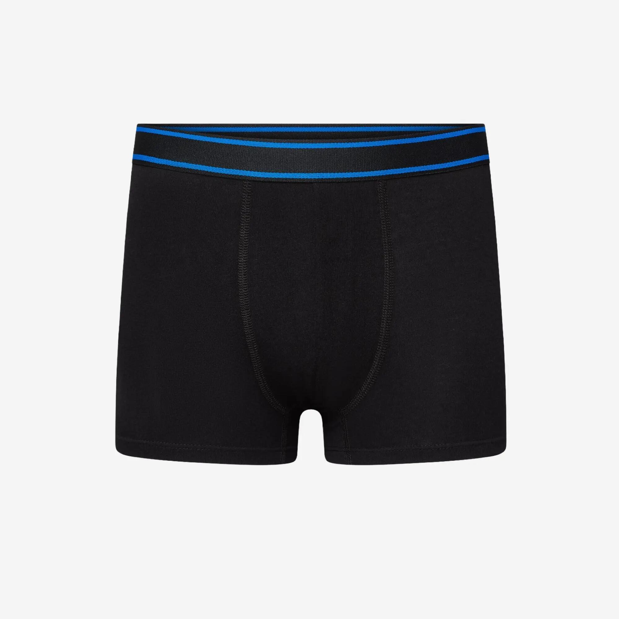 Lot de 2 caleçons en coton enfant, noir 5/7