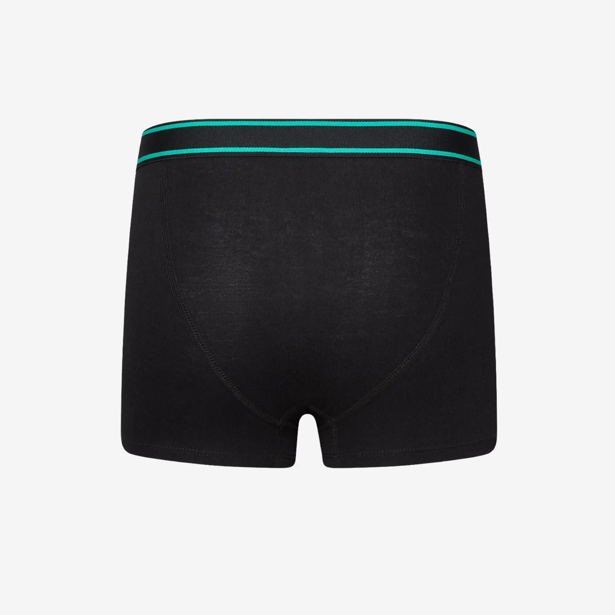Lot de 2 caleçons en coton enfant, noir 6/7