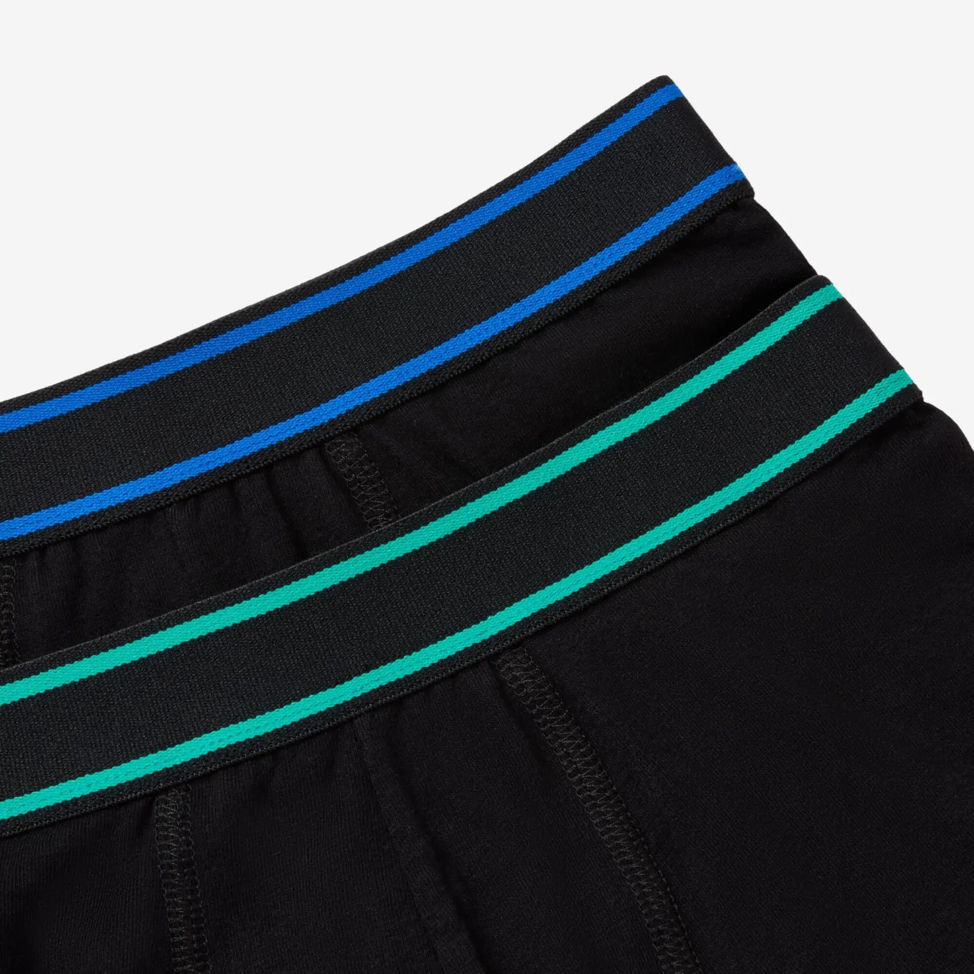 Lot de 2 caleçons en coton enfant, noir 2/7
