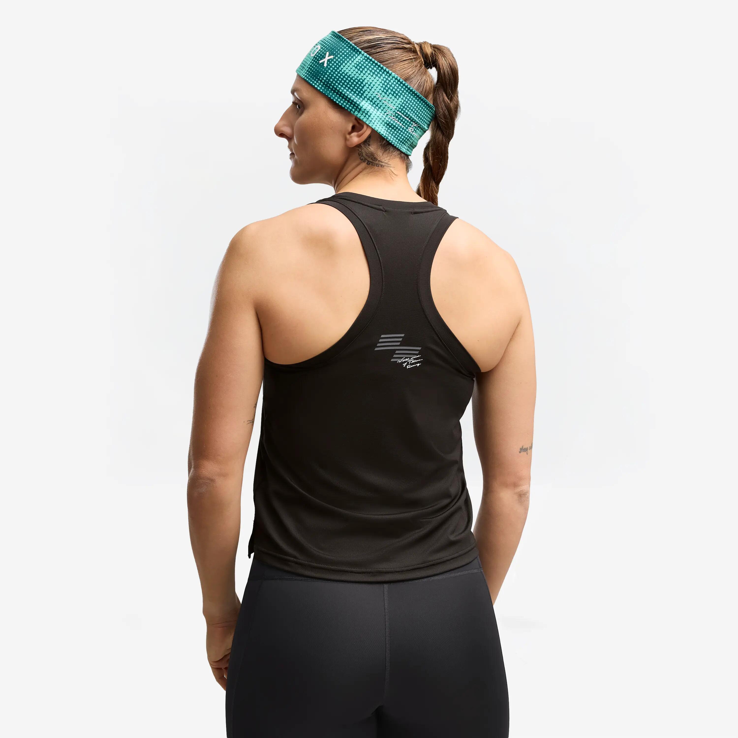 Camiseta Fitness Hyrox Mujer Negro Sin Mangas 2/5