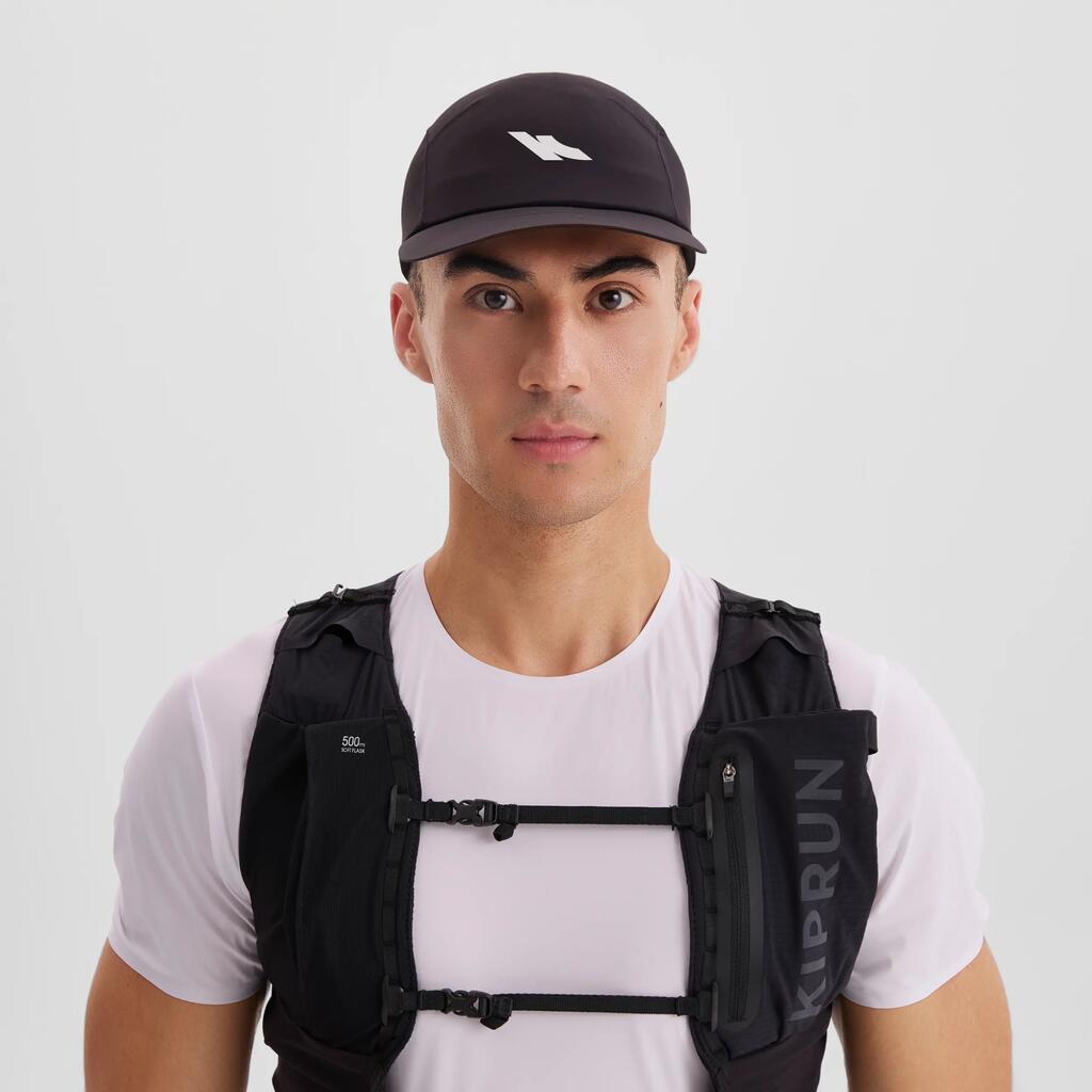 Casquette running Homme Femme, Kiprun ultra légère noir
