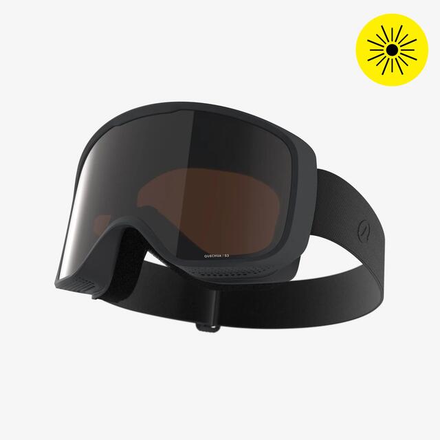 Skibrille Snowboardbrille Erwachsene/Kinder Schönwetter - G100 S3 schwarz