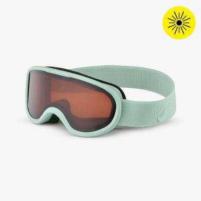 Skibril voor peuters van 12 tot 36 maanden zonnig weer turquoise