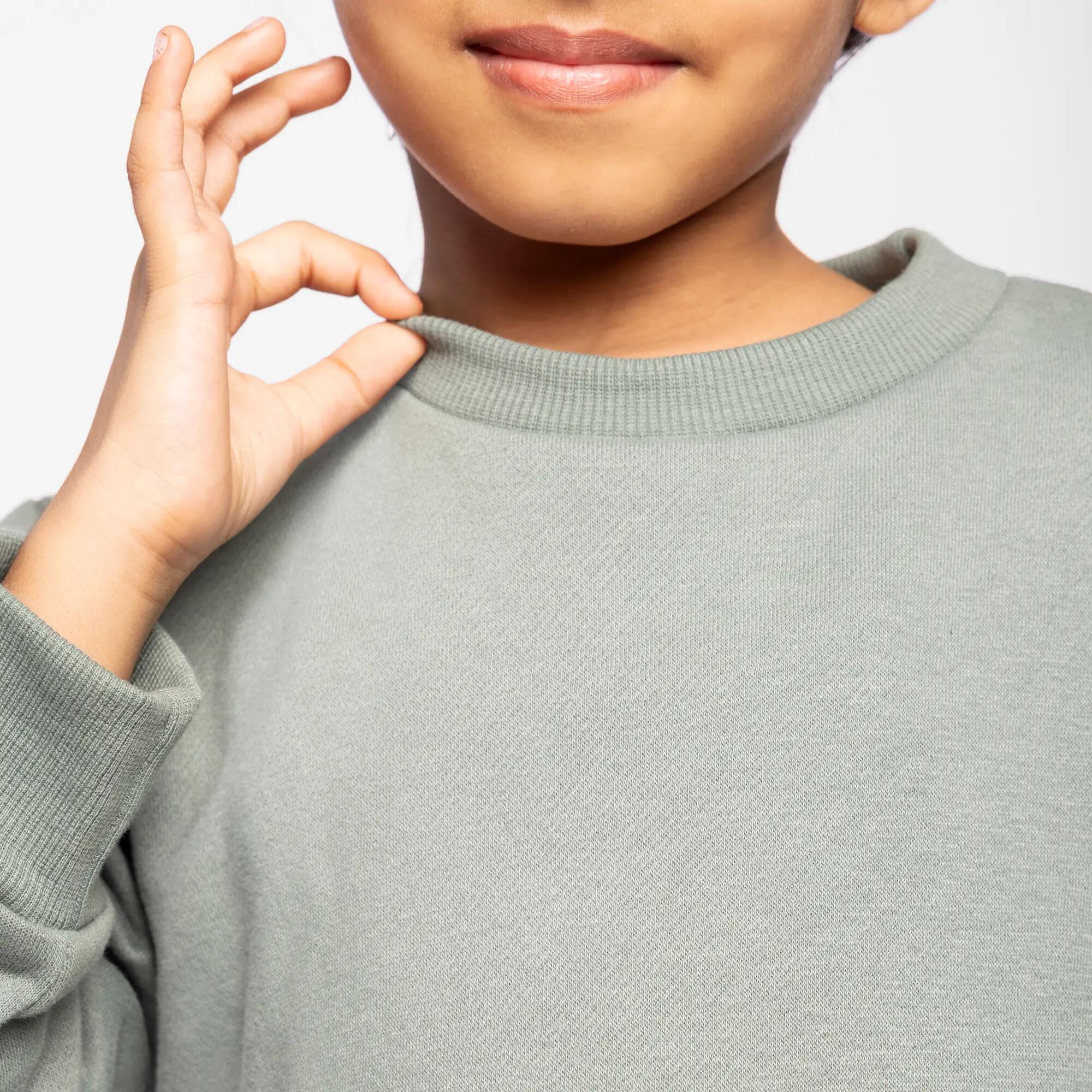Kid's Warm Crew Neck Sweatshirt - Grey -  4
