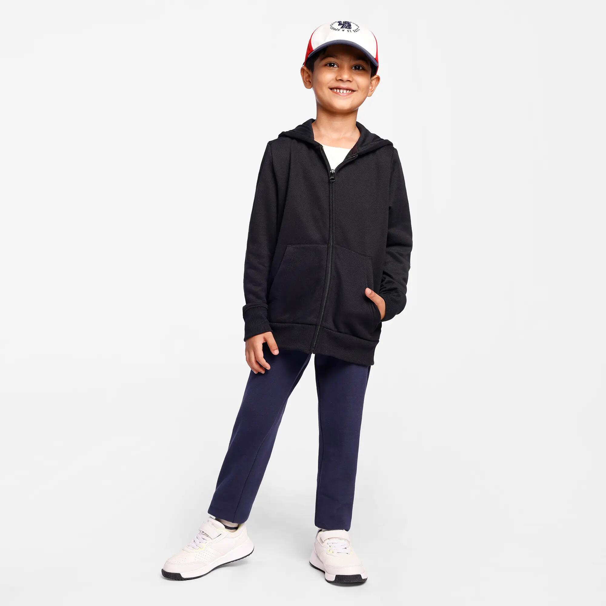 Kid's Zip-Up Sweatshirt - Black -  2