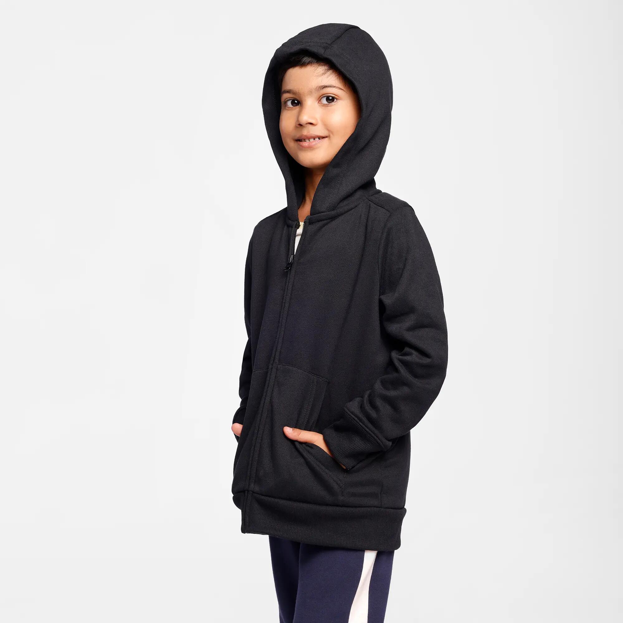 Kid's Zip-Up Sweatshirt - Black -  3