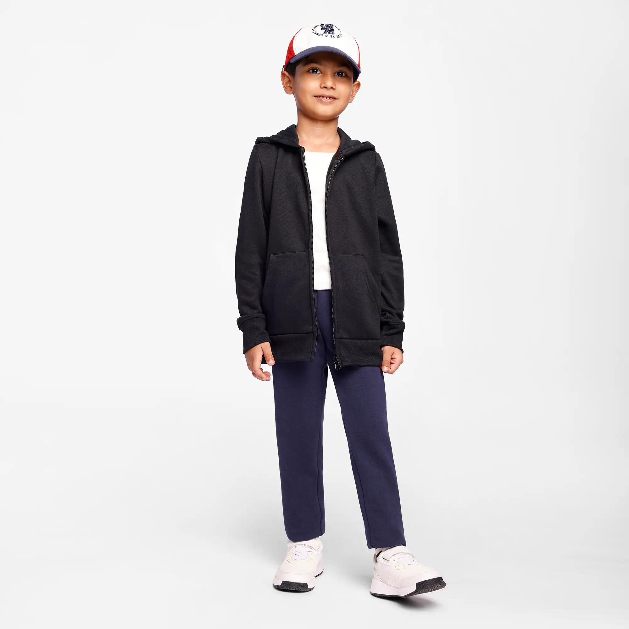 Kid's Zip-Up Sweatshirt - Black -  1