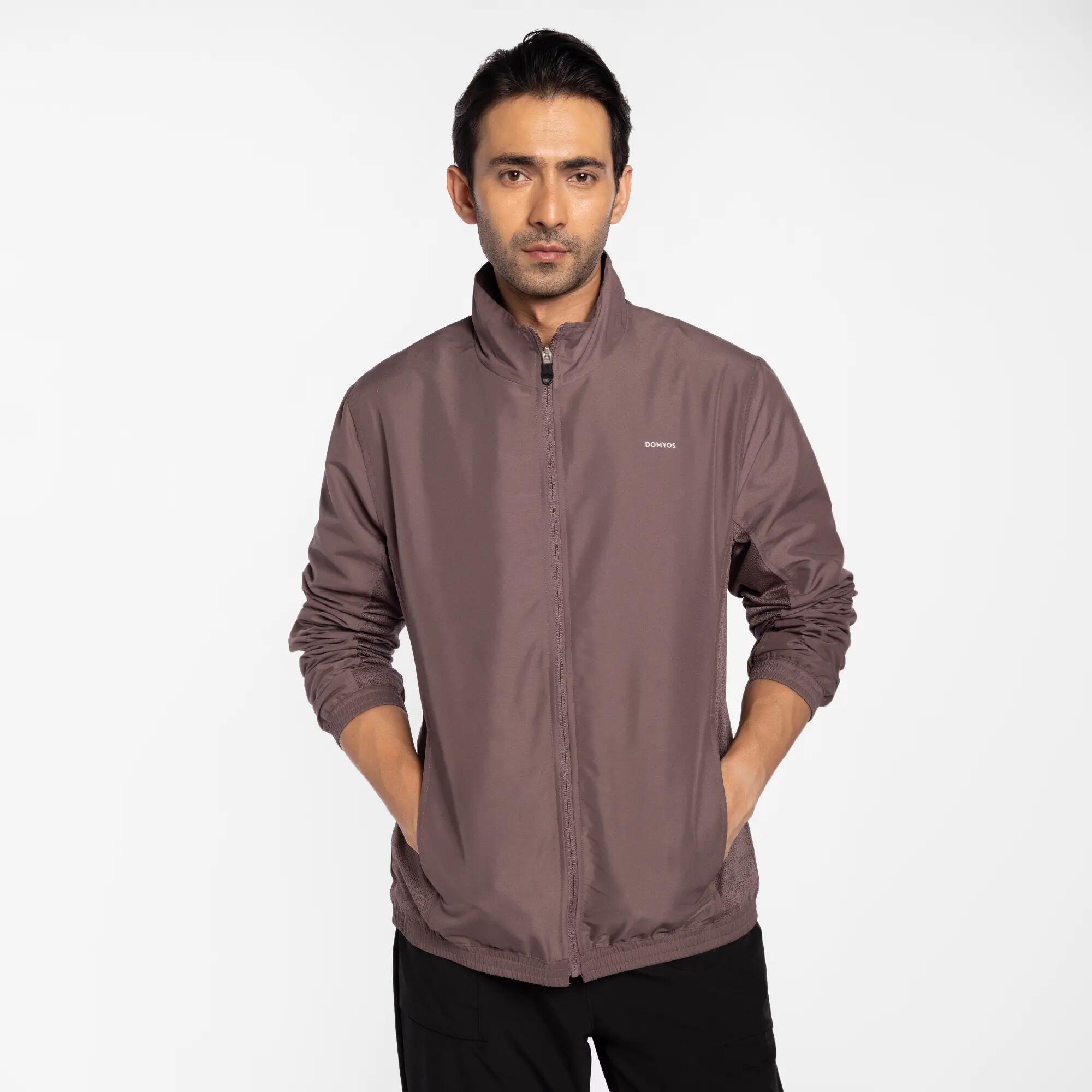 Men's Cardio Fitness Tracksuit Jacket FJA 100 - Indigo -  2