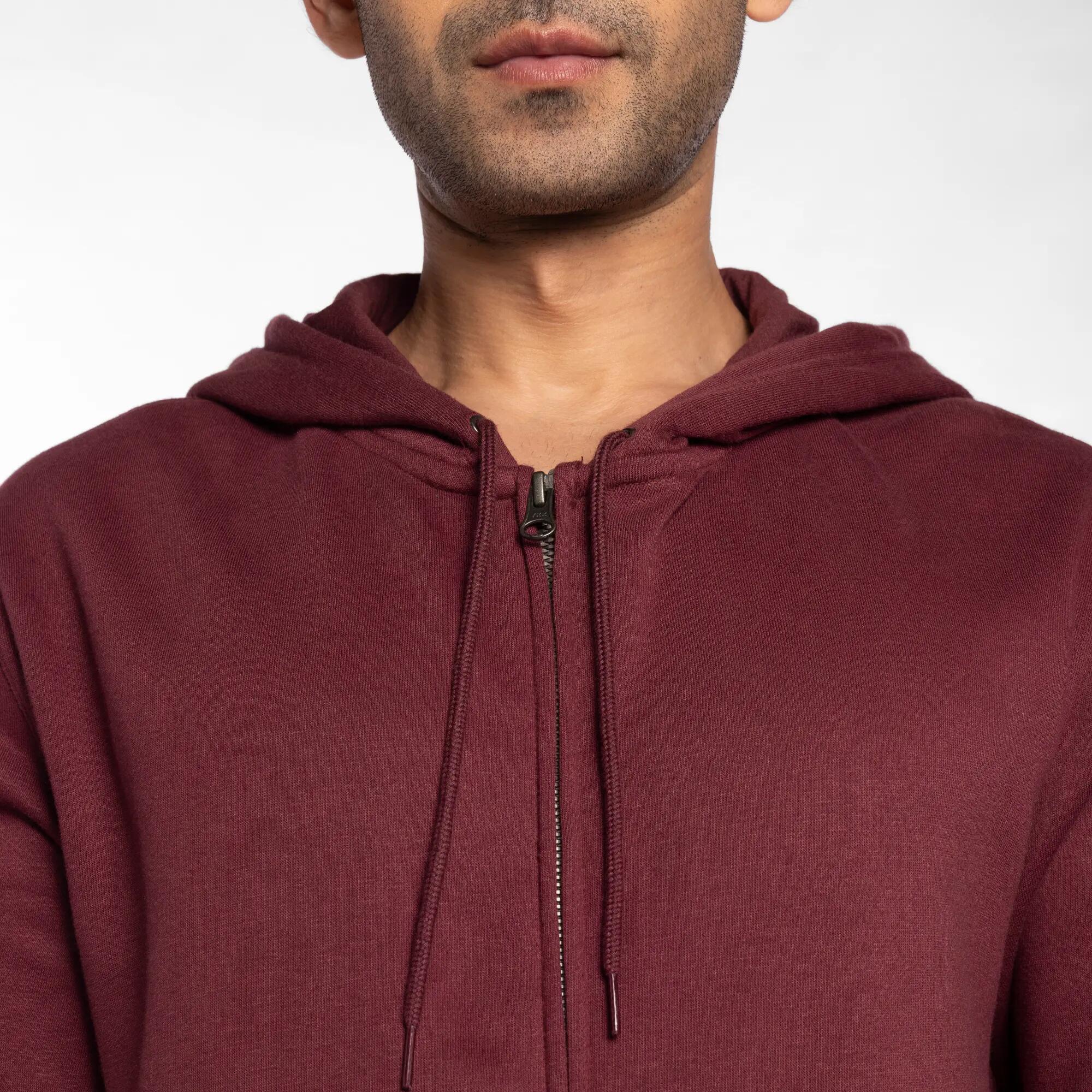 Men's Zip-Up Hoodie 500 Ess - Purple -  3