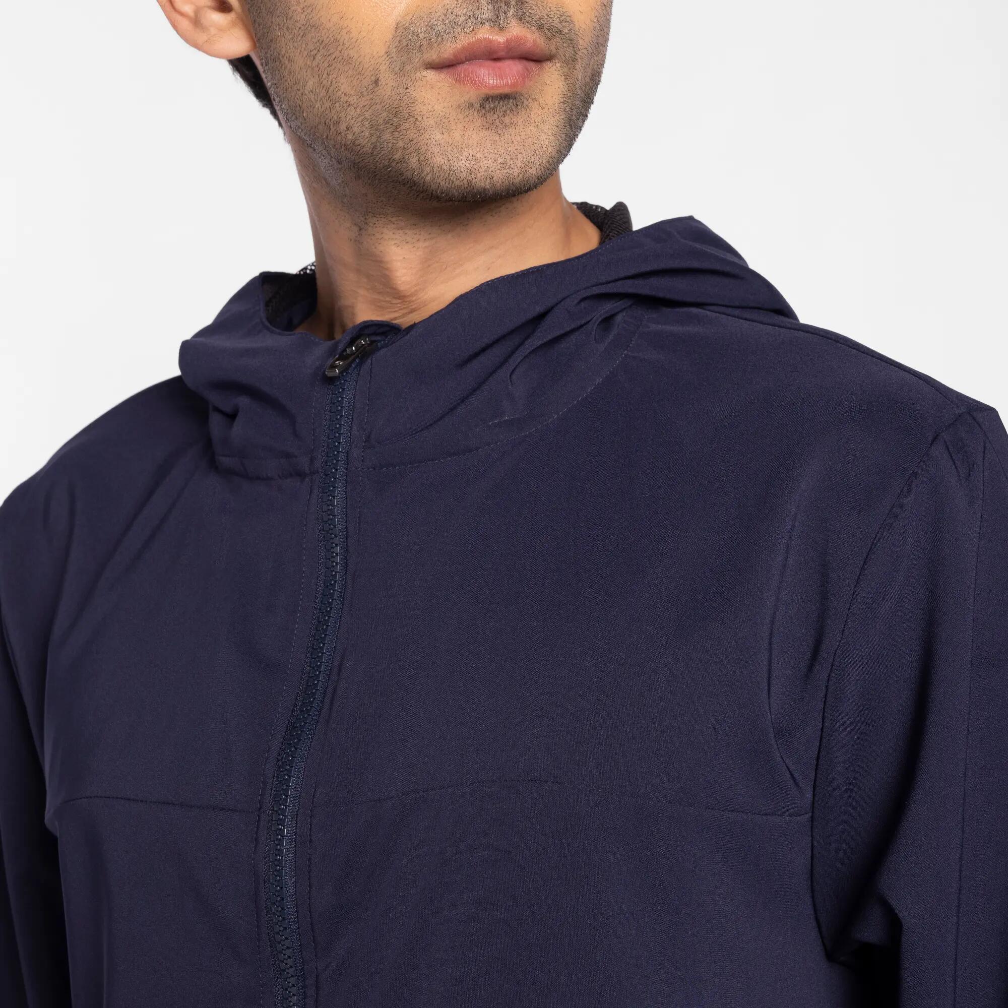 Men's hooded sports jacket lightweight, blue -  5