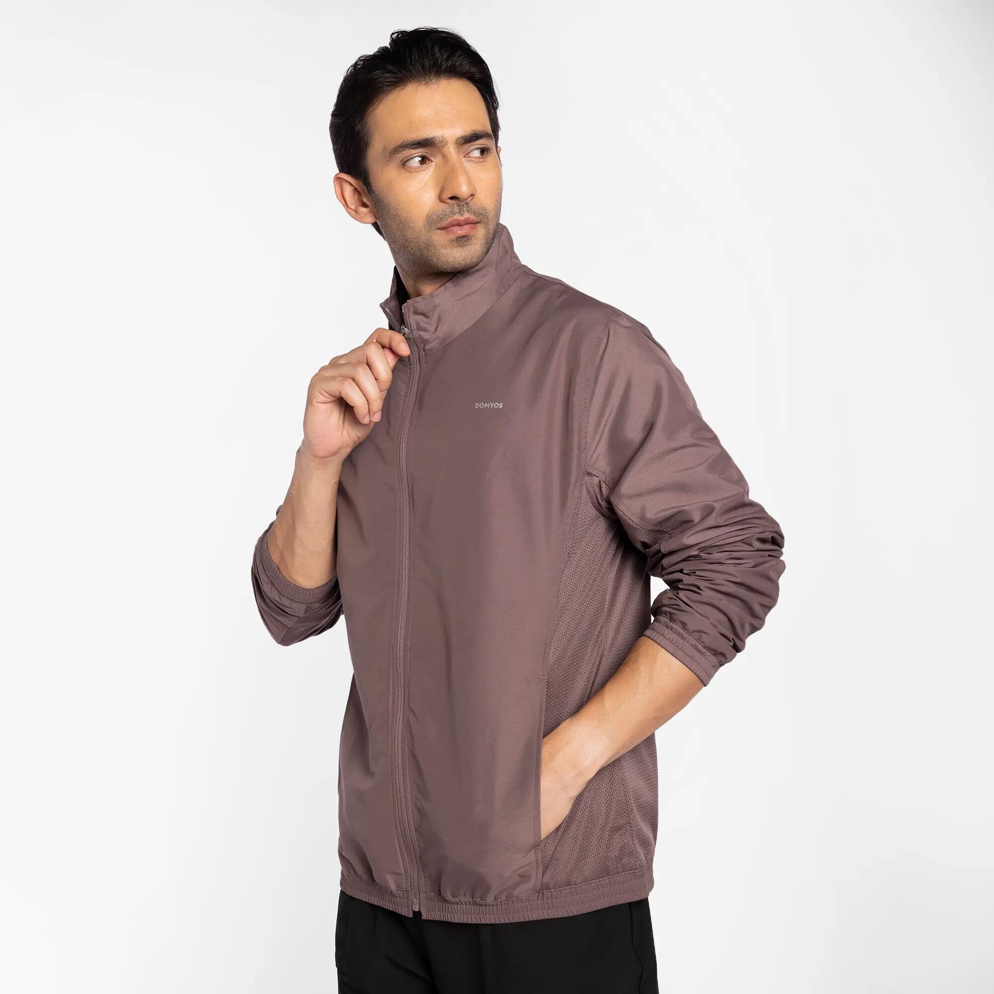 Men's Cardio Fitness Tracksuit Jacket FJA 100 - Indigo -  5