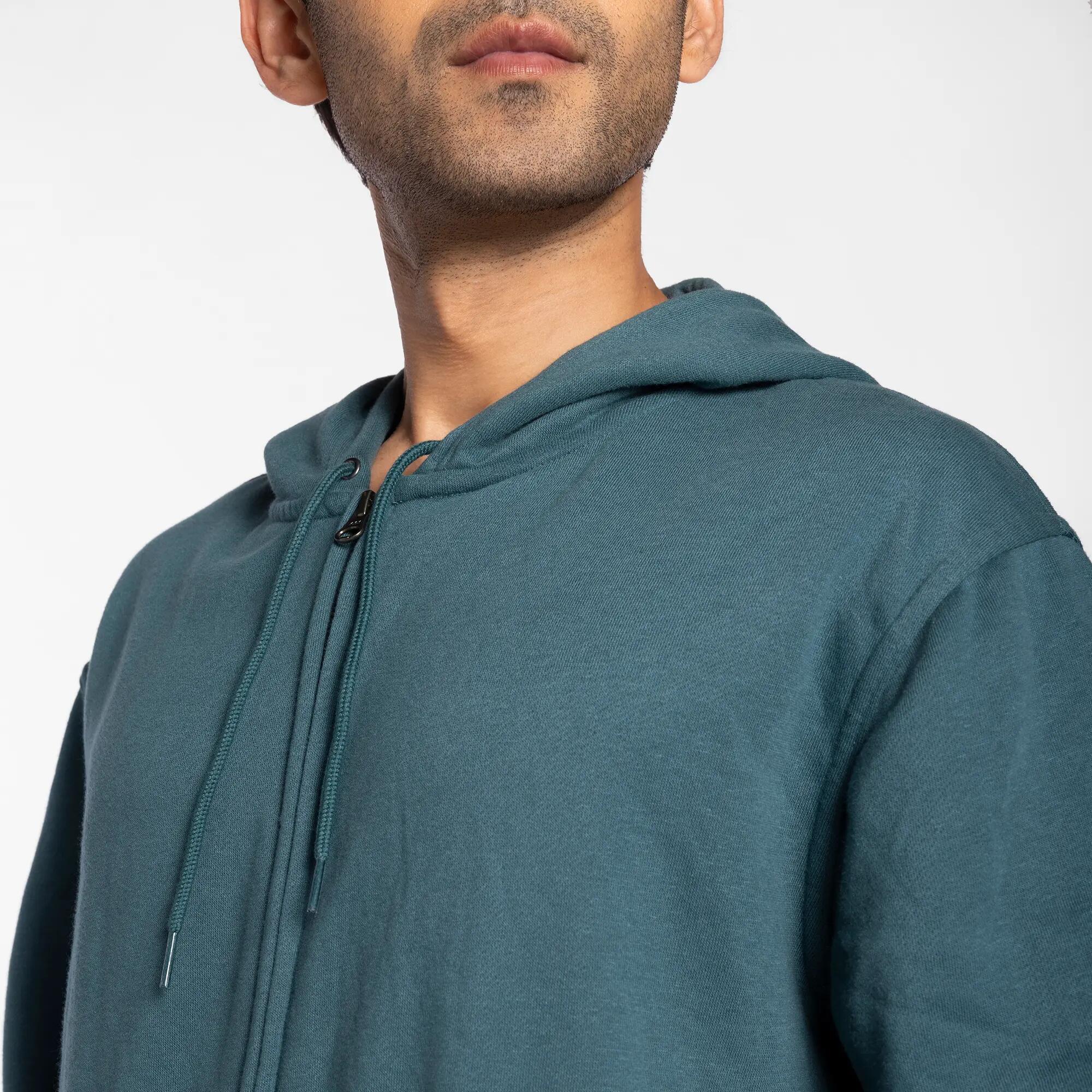 Men's Zip-Up Hoodie, 500 - Teal -  4