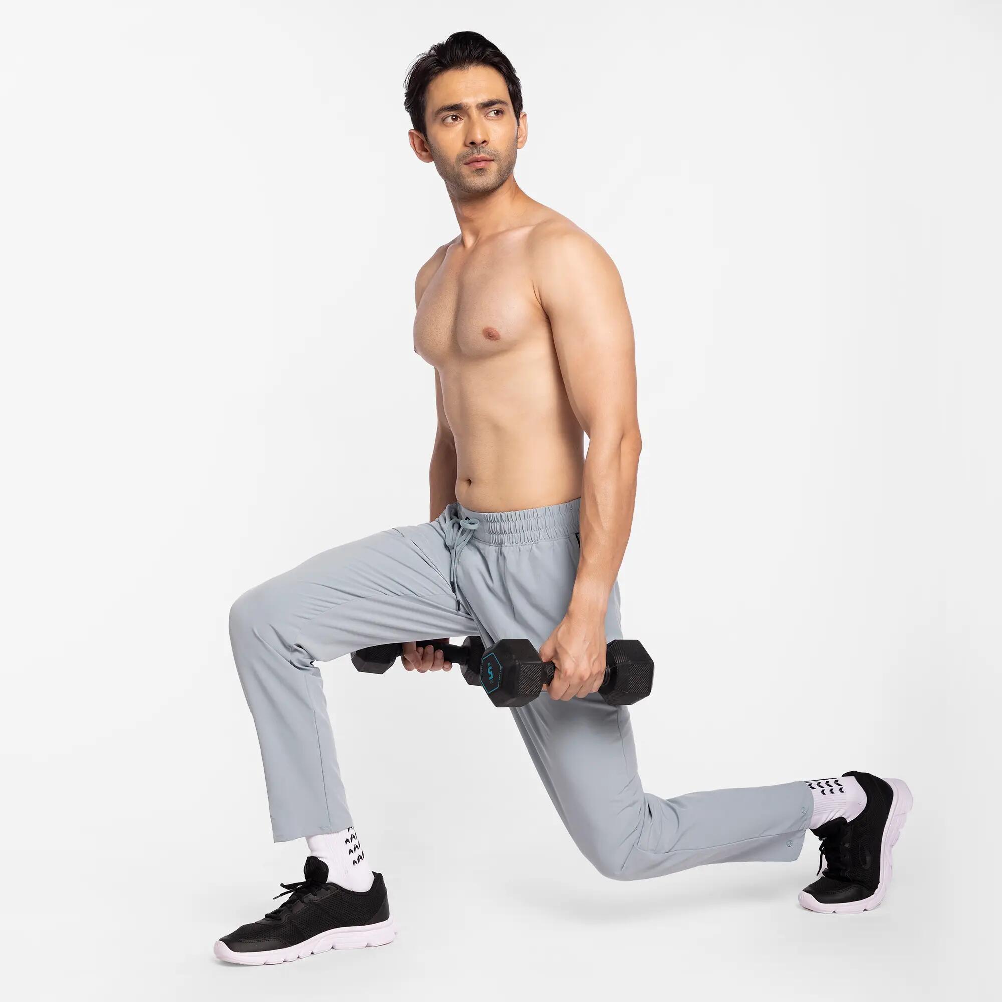 Men's Breathable Fitness Collection Trackpant - Rainy Blue -  2