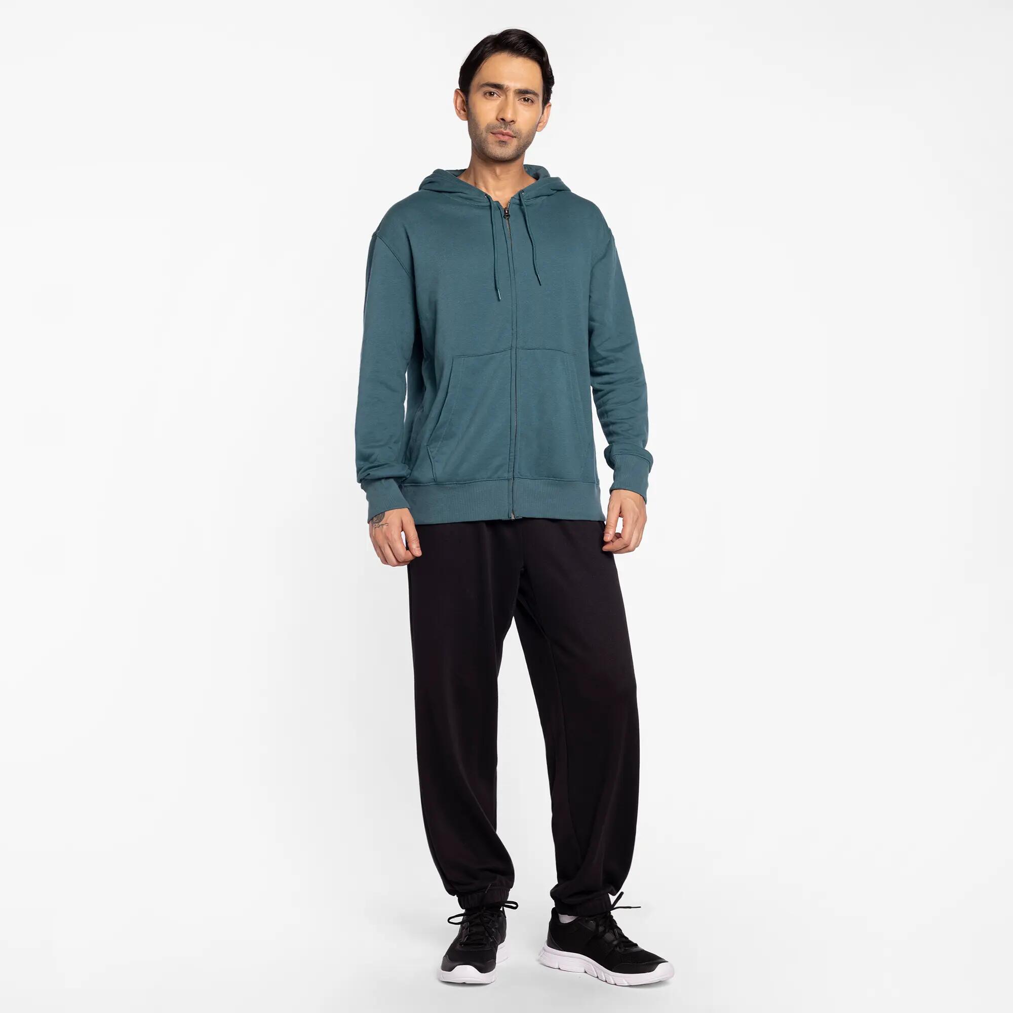 Men's Zip-Up Hoodie, 500 - Teal -  2
