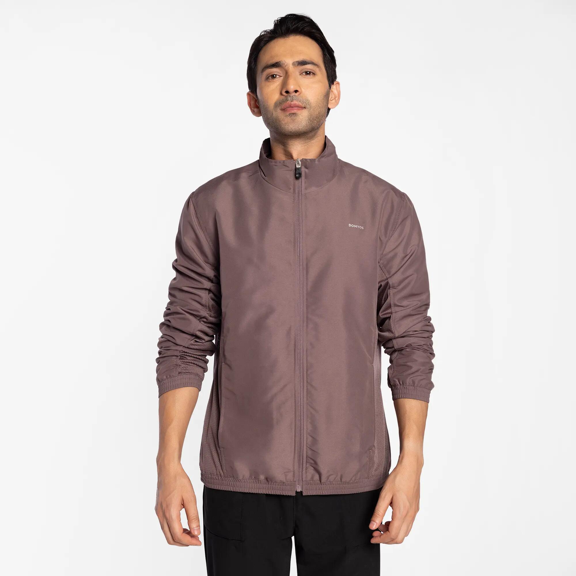 Men's Cardio Fitness Tracksuit Jacket FJA 100 - Indigo -  4