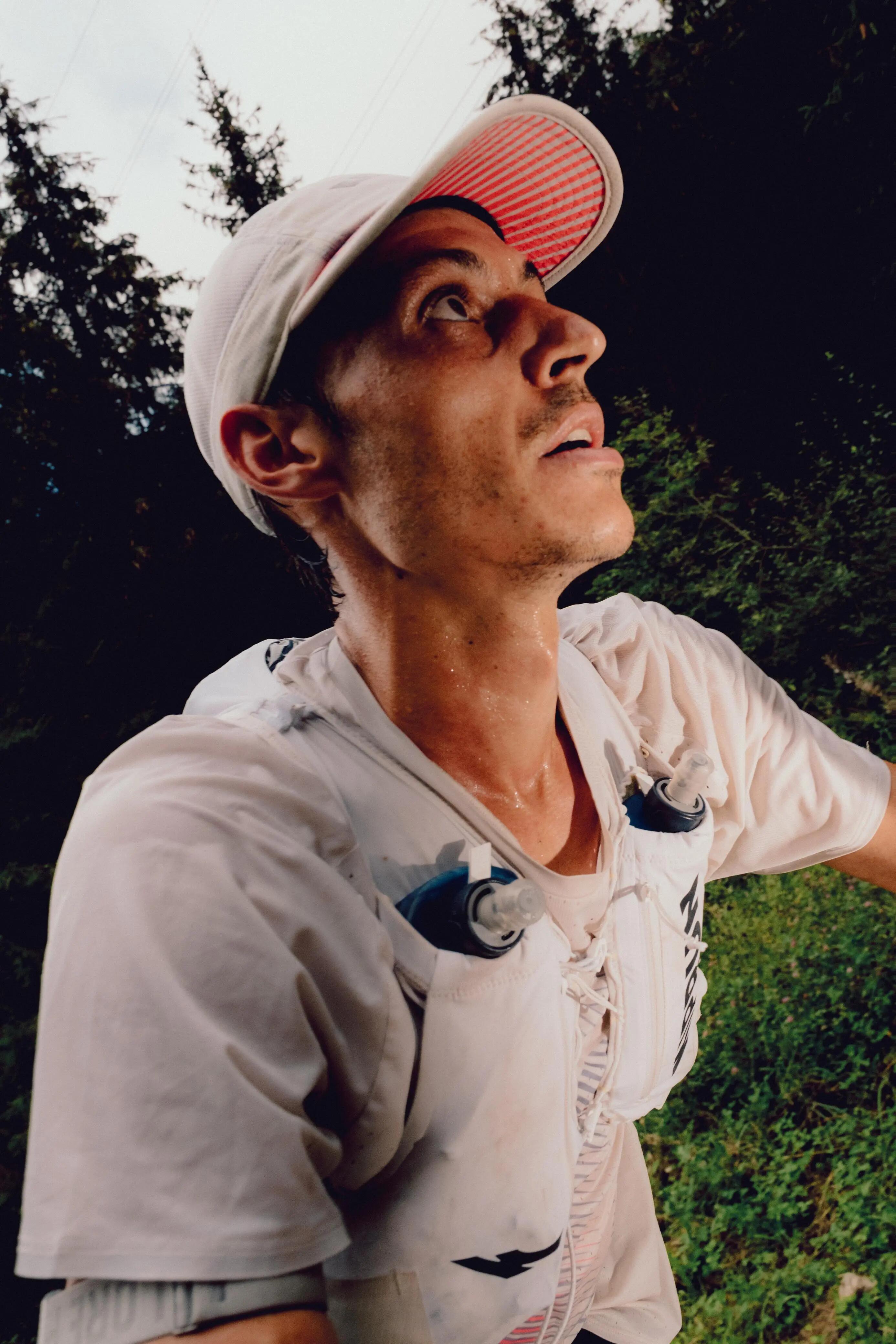 Men's and women's performance running cap, Kiprun Proteam - Beige pink 5/13
