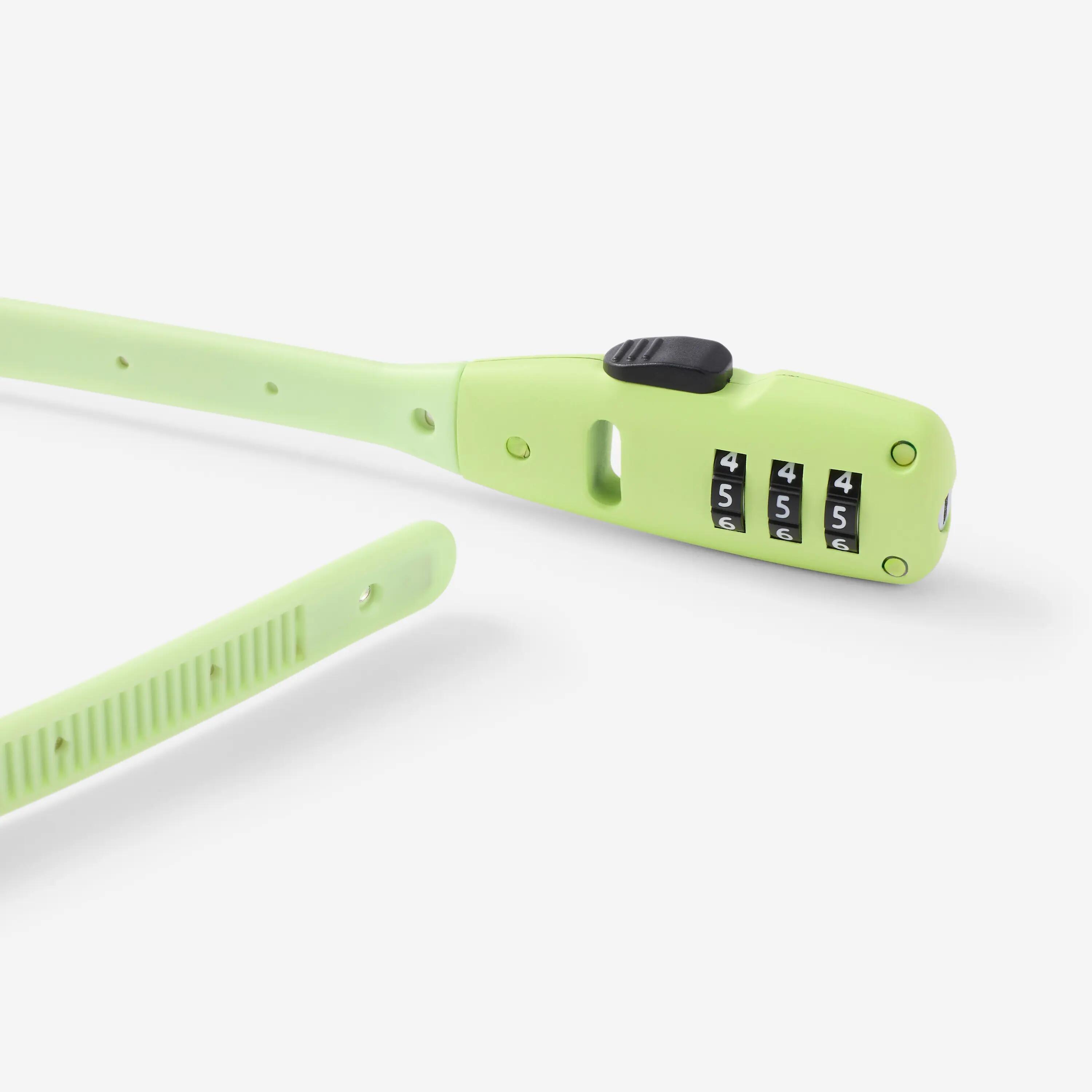 Antivol accessoires vélo, collier de serrage à fermeture à code, vert tilleul 5/7