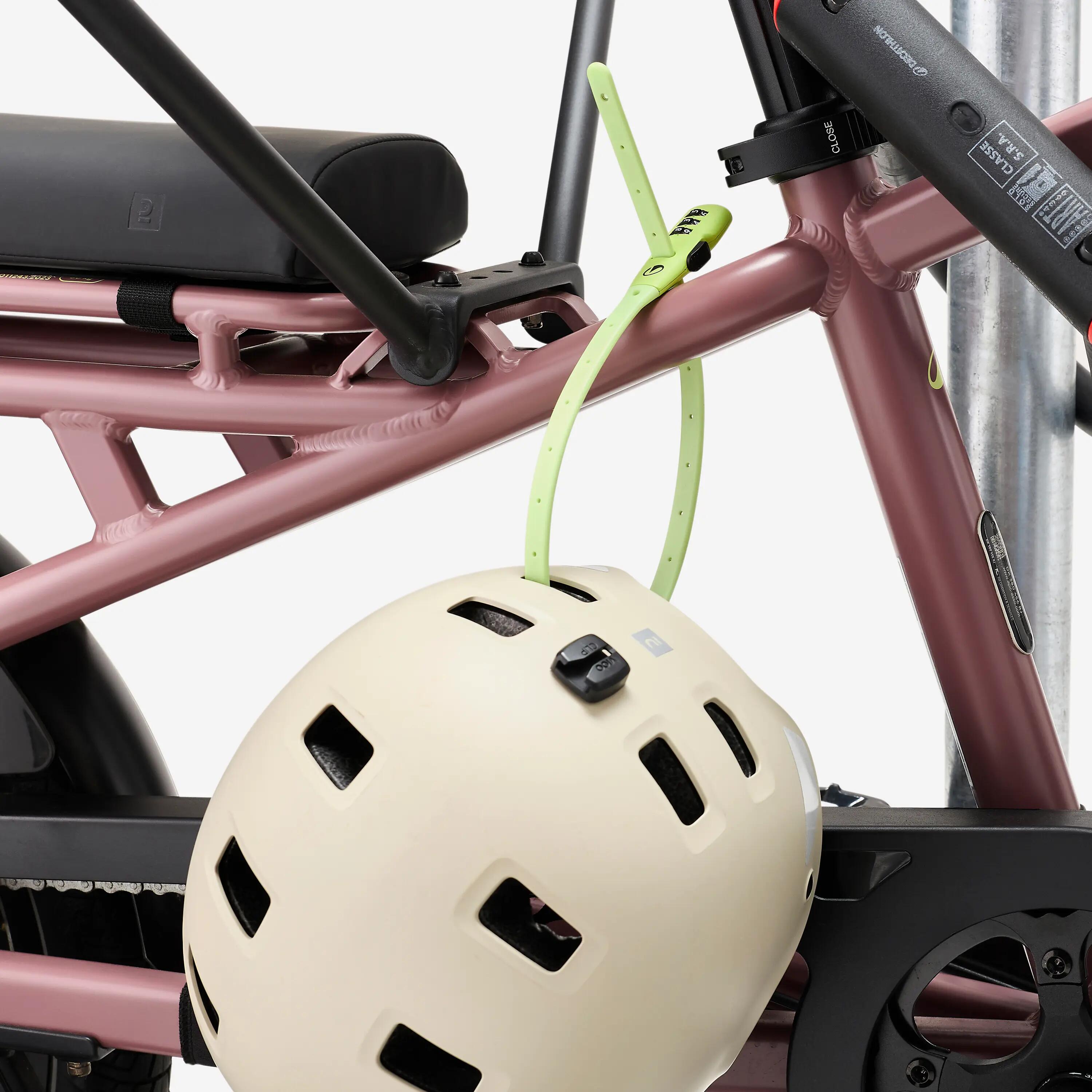 Antivol accessoires vélo, collier de serrage à fermeture à code, vert tilleul 2/7