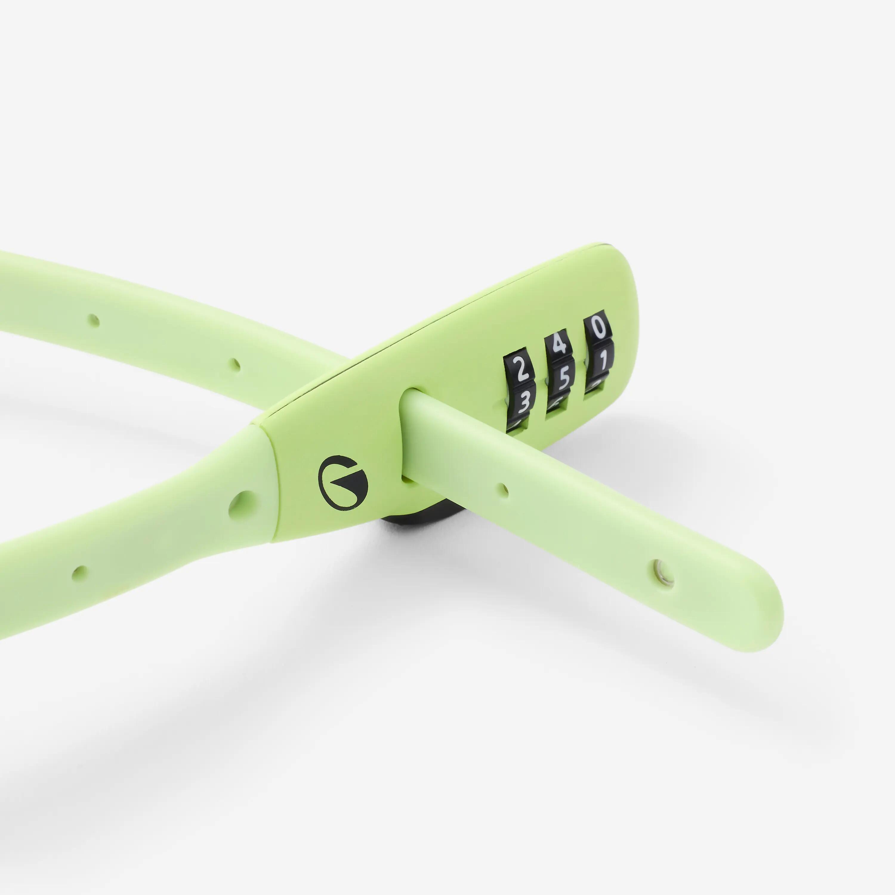 Antivol accessoires vélo, collier de serrage à fermeture à code, vert tilleul 6/7