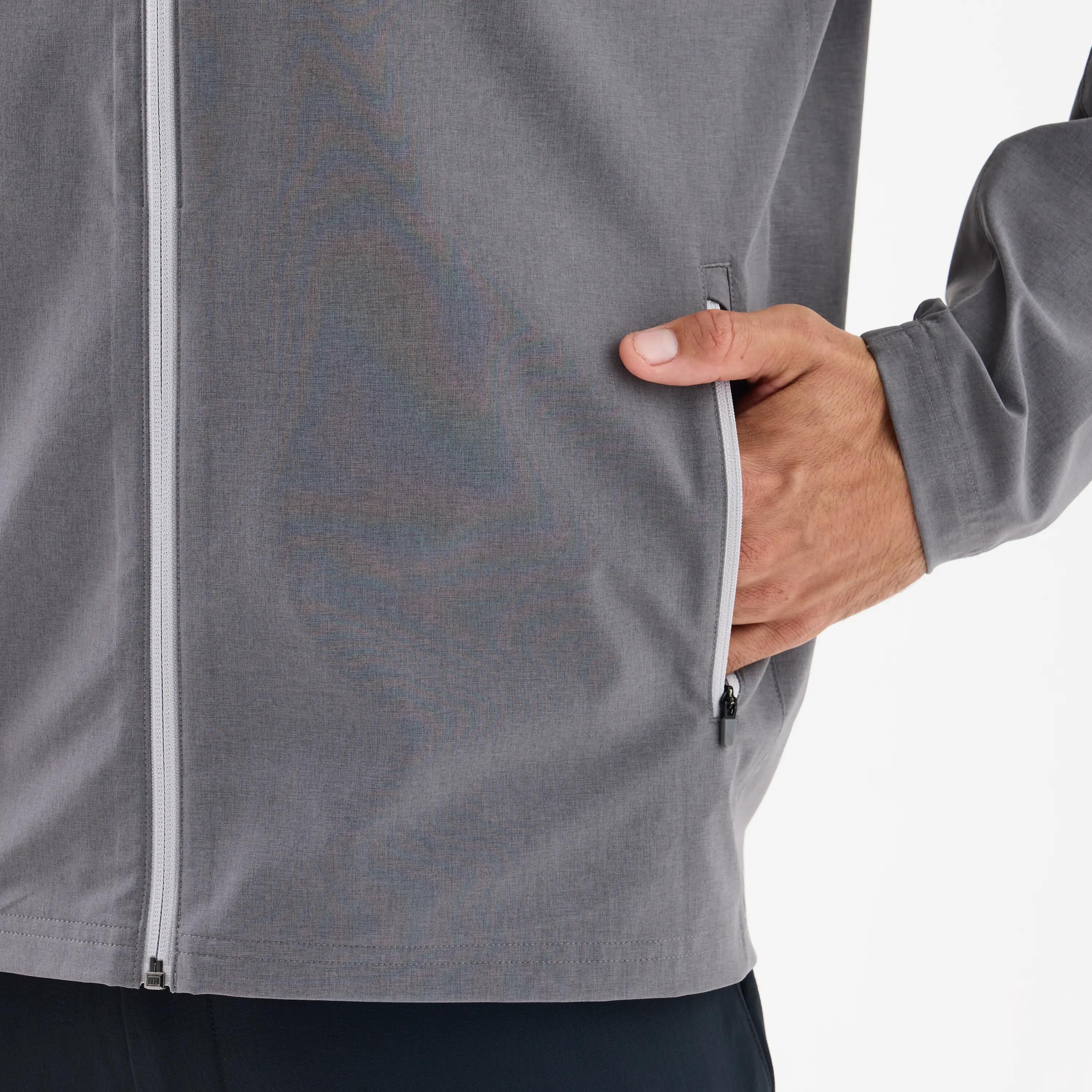 Veste de golf coupe-vent homme, gris 4/5