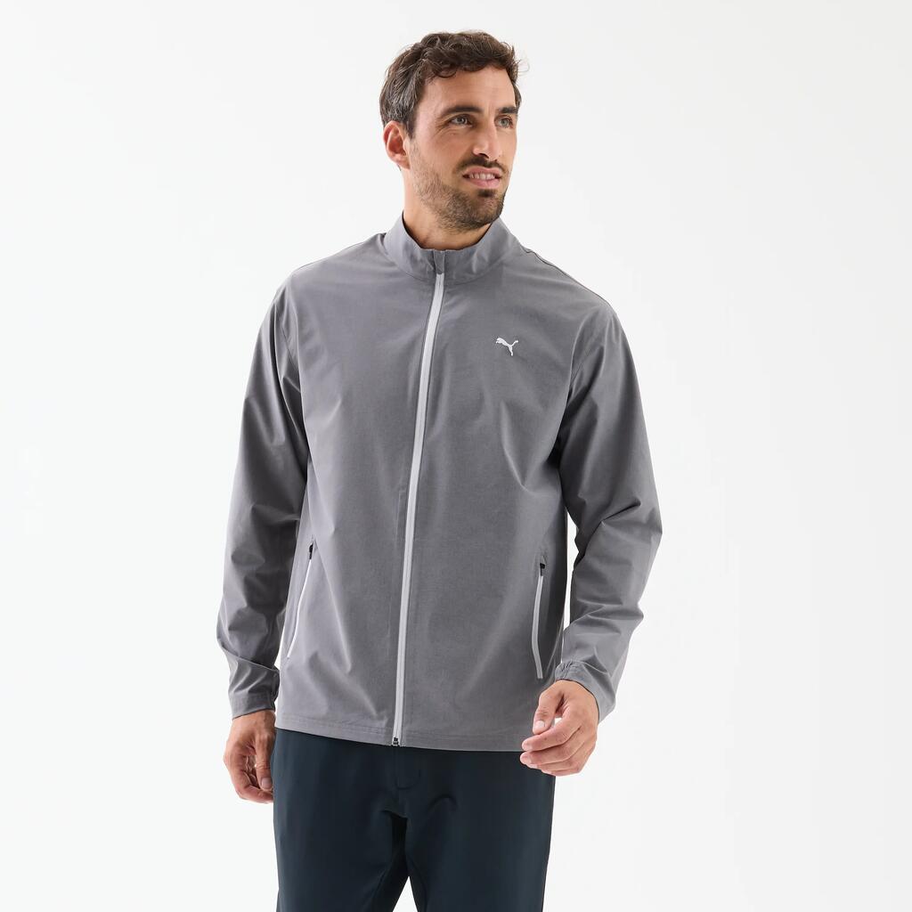 Men's golf windproof jacket, grey