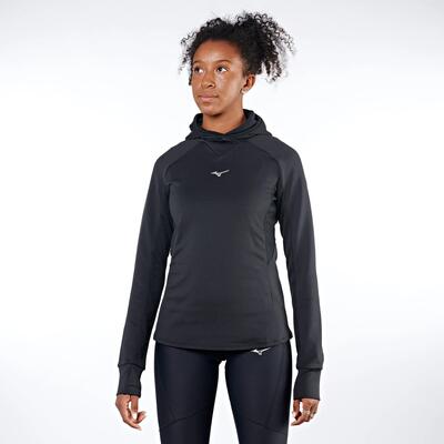 Felpa running donna MIZUNO Active Warmalite Hooded black