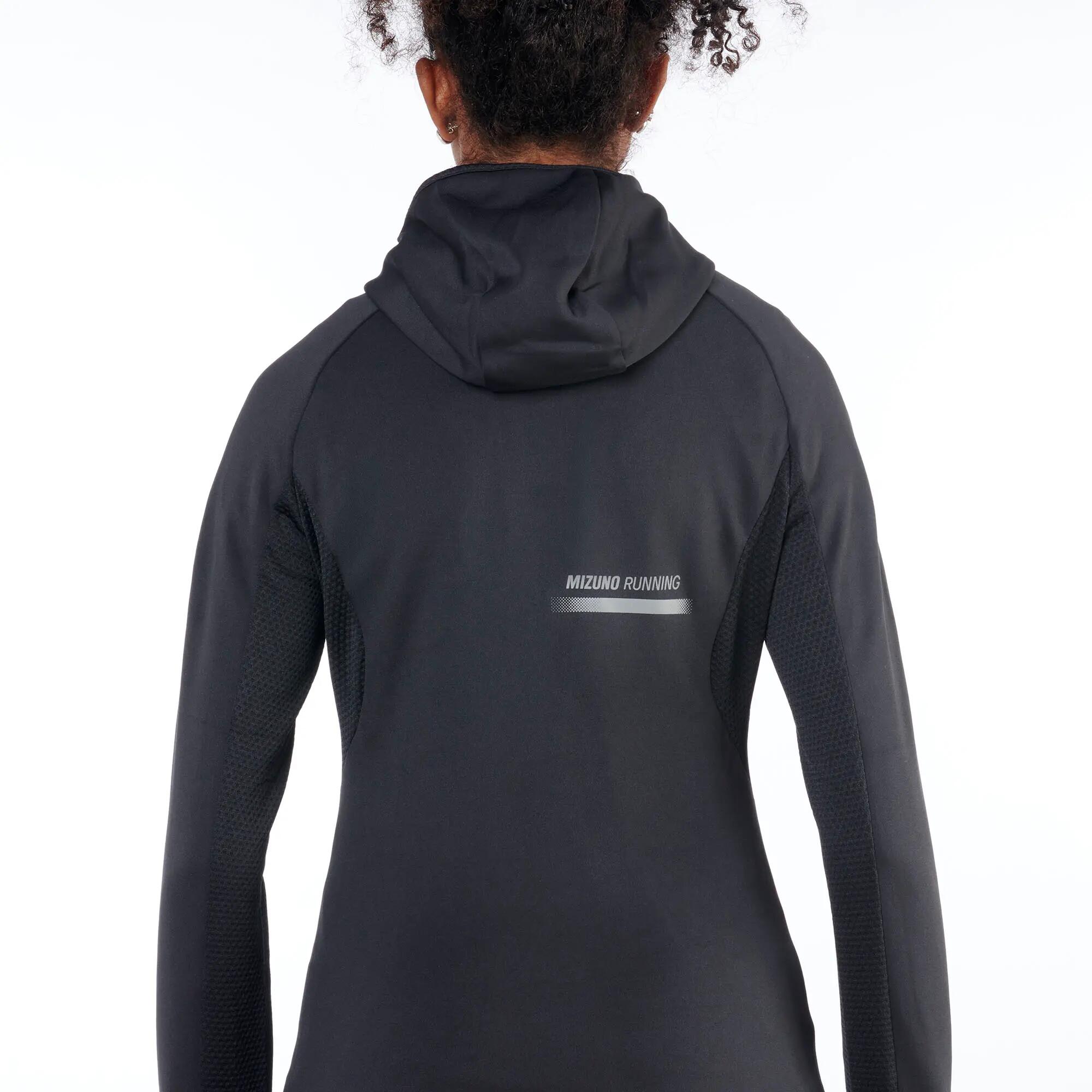 Felpa running donna MIZUNO Active Warmalite Hooded black 5/6