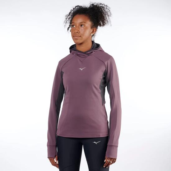 Felpa running donna MIZUNO Active Warmalite Hooded purple