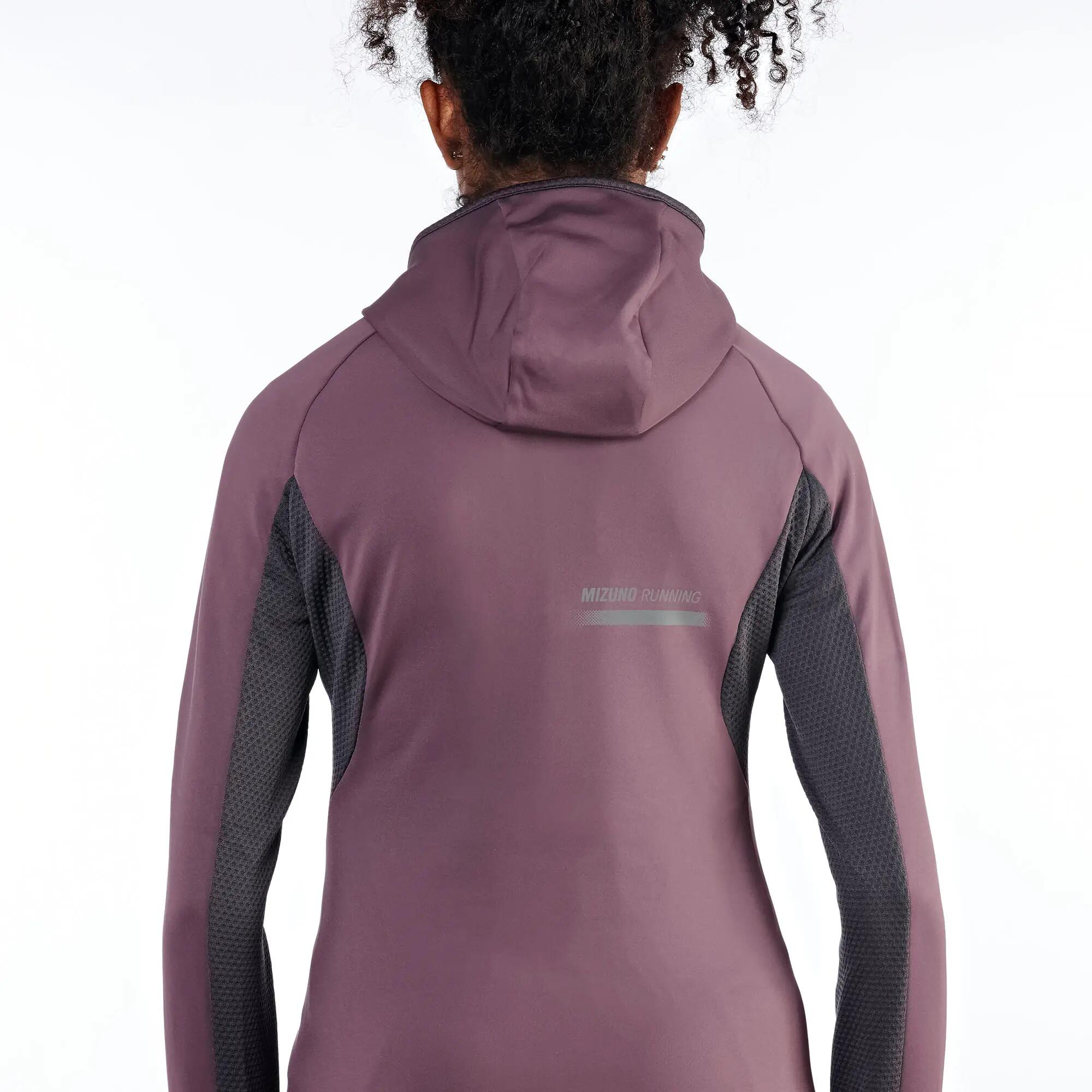 Felpa running donna MIZUNO Active Warmalite Hooded purple 5/6