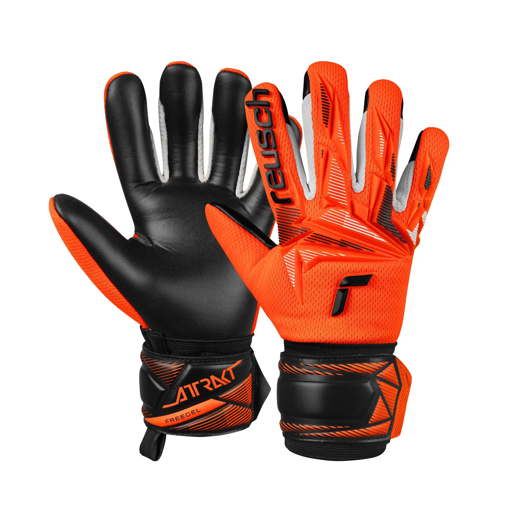 Guanti portiere bambino REUSCH ATTRAKT FREEGEL 26 arancioni neri 2/8