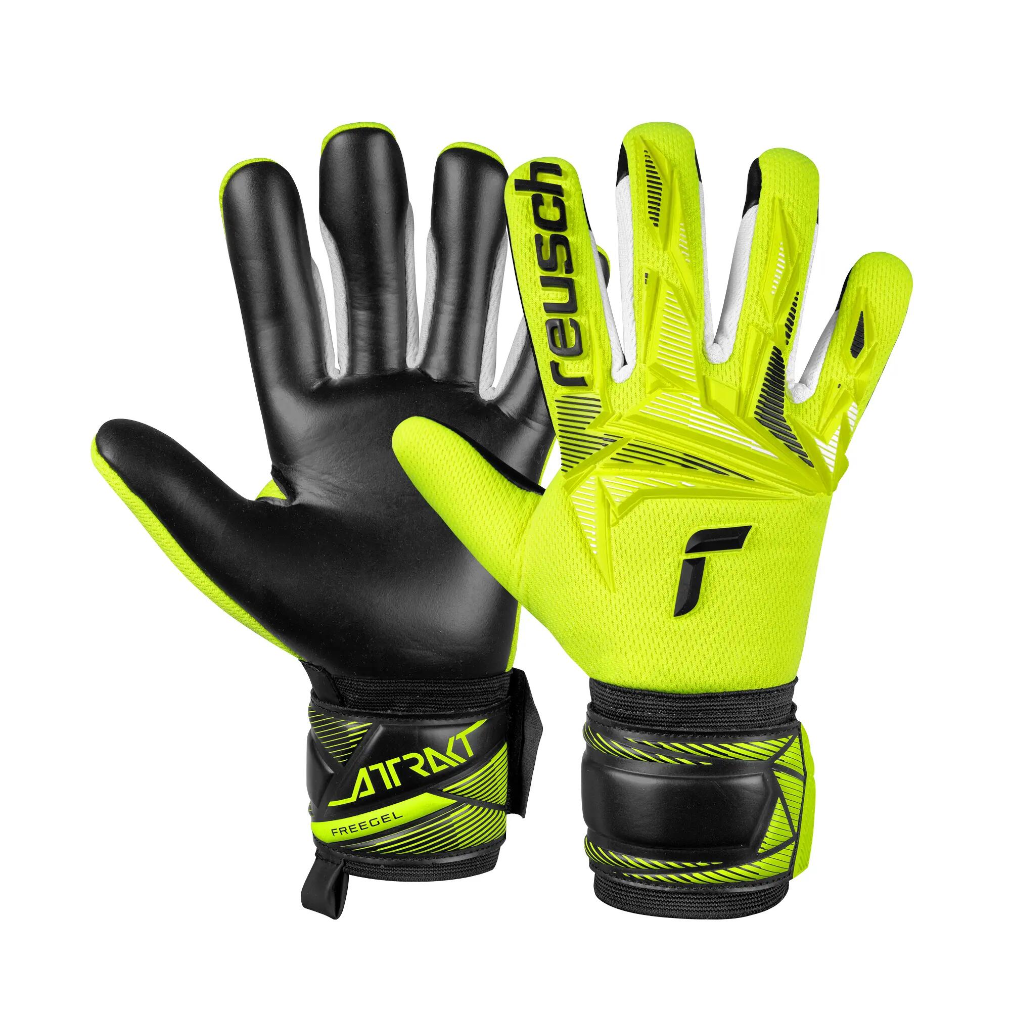 Guanti portiere adulto REUSCH ATTRAKT FREEGEL 26 gialli neri 3/8