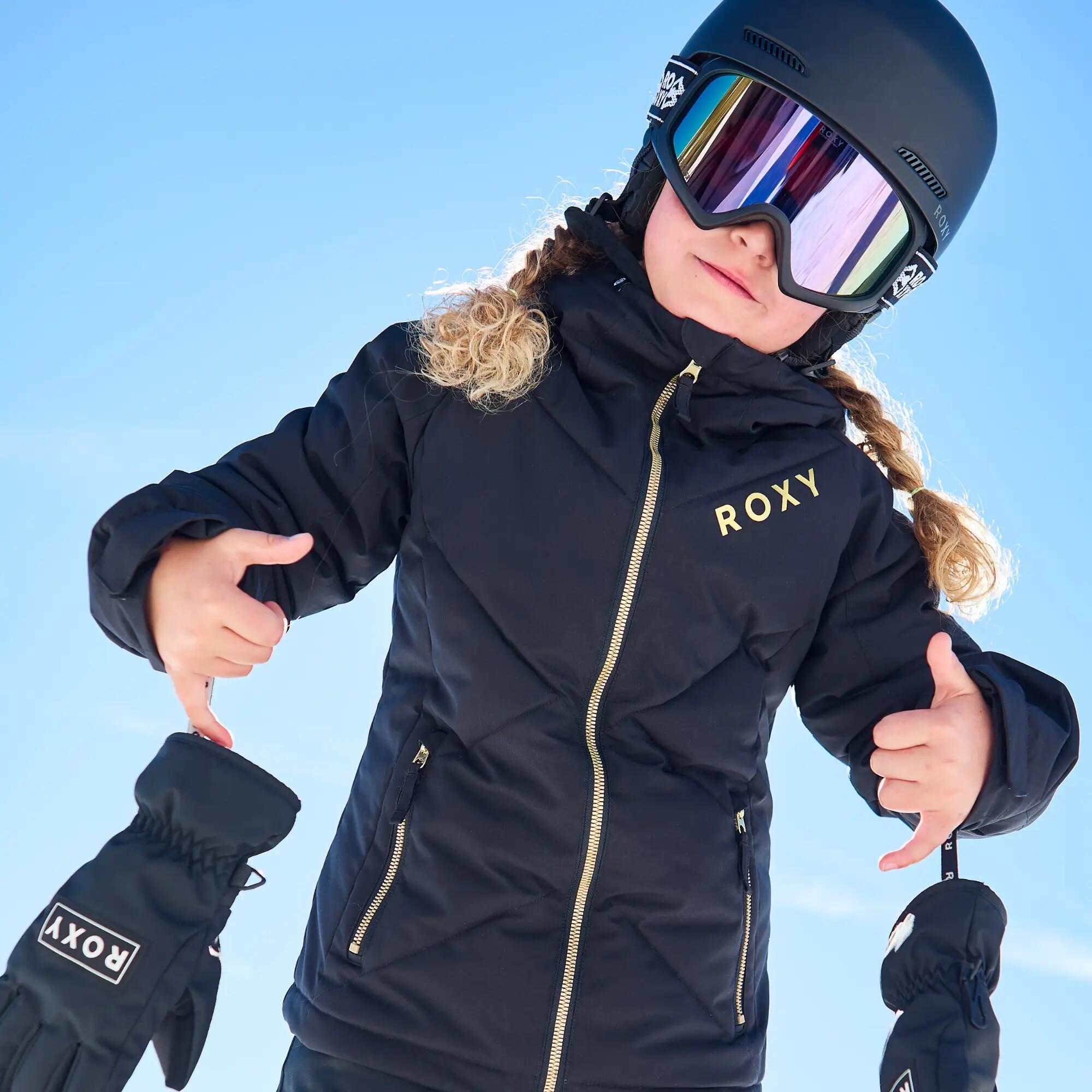 Jaqueta d'esquí nena molt càlida i impermeable Roxy Sandrift negre  12/13