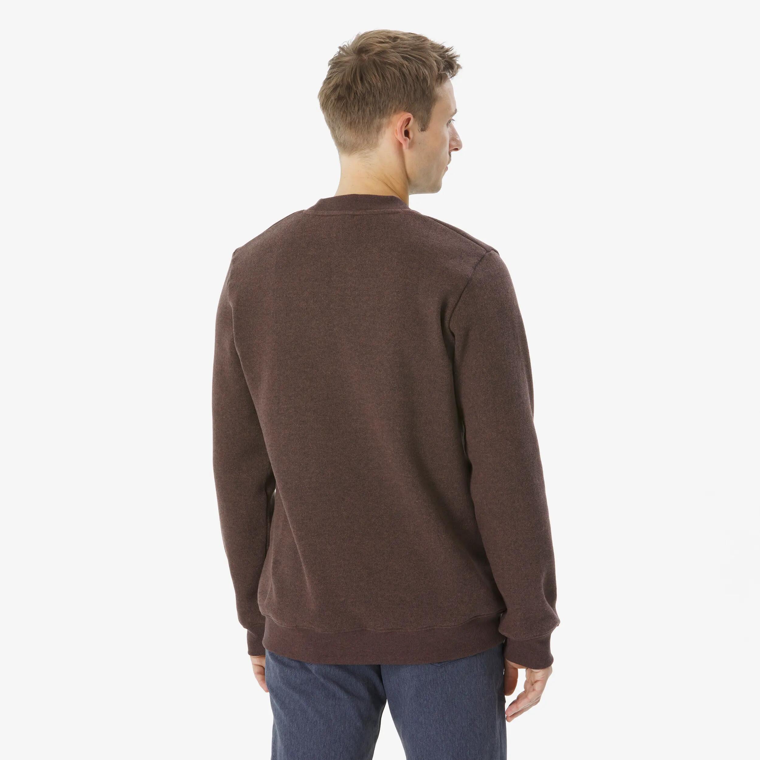 Men’s hiking jumper, NH100 Brown -  3