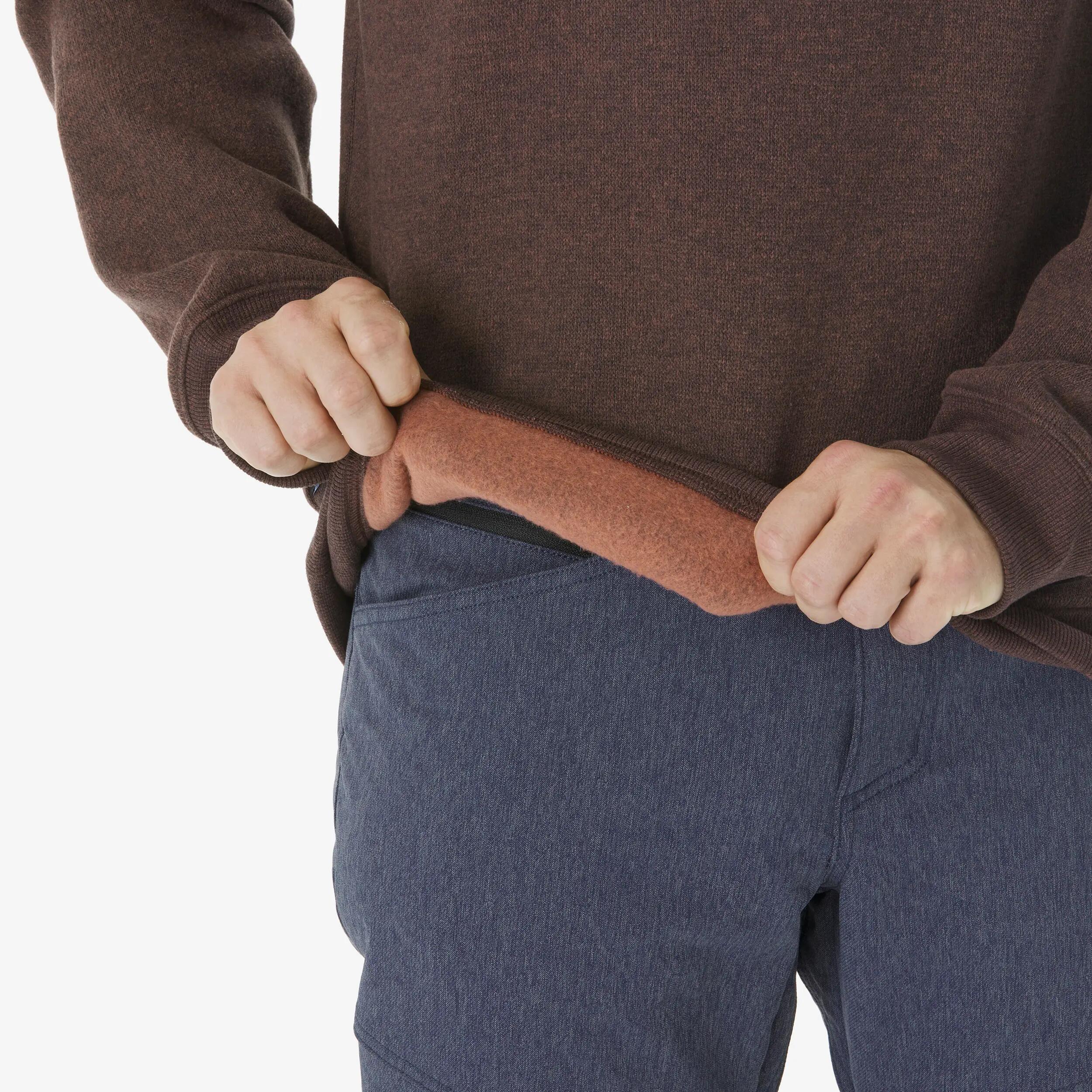Men’s hiking jumper, NH100 Brown -  5