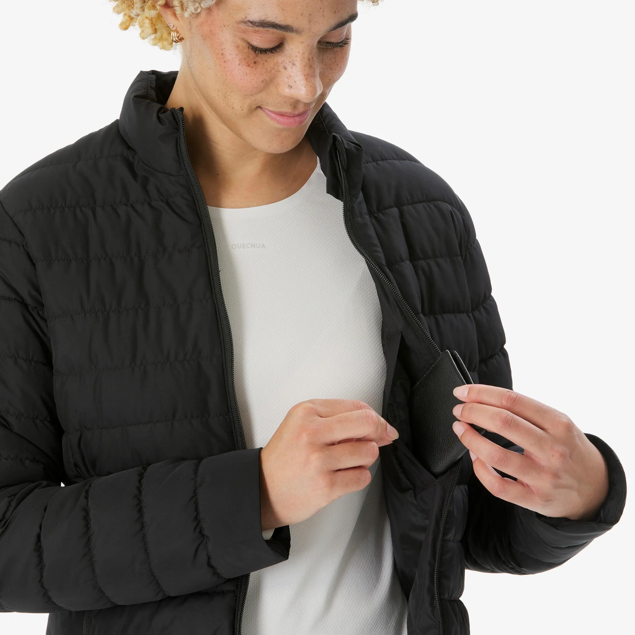 Women Hiking & Trekking Warm Puffer Jacket -6°C Black MH100 -  5