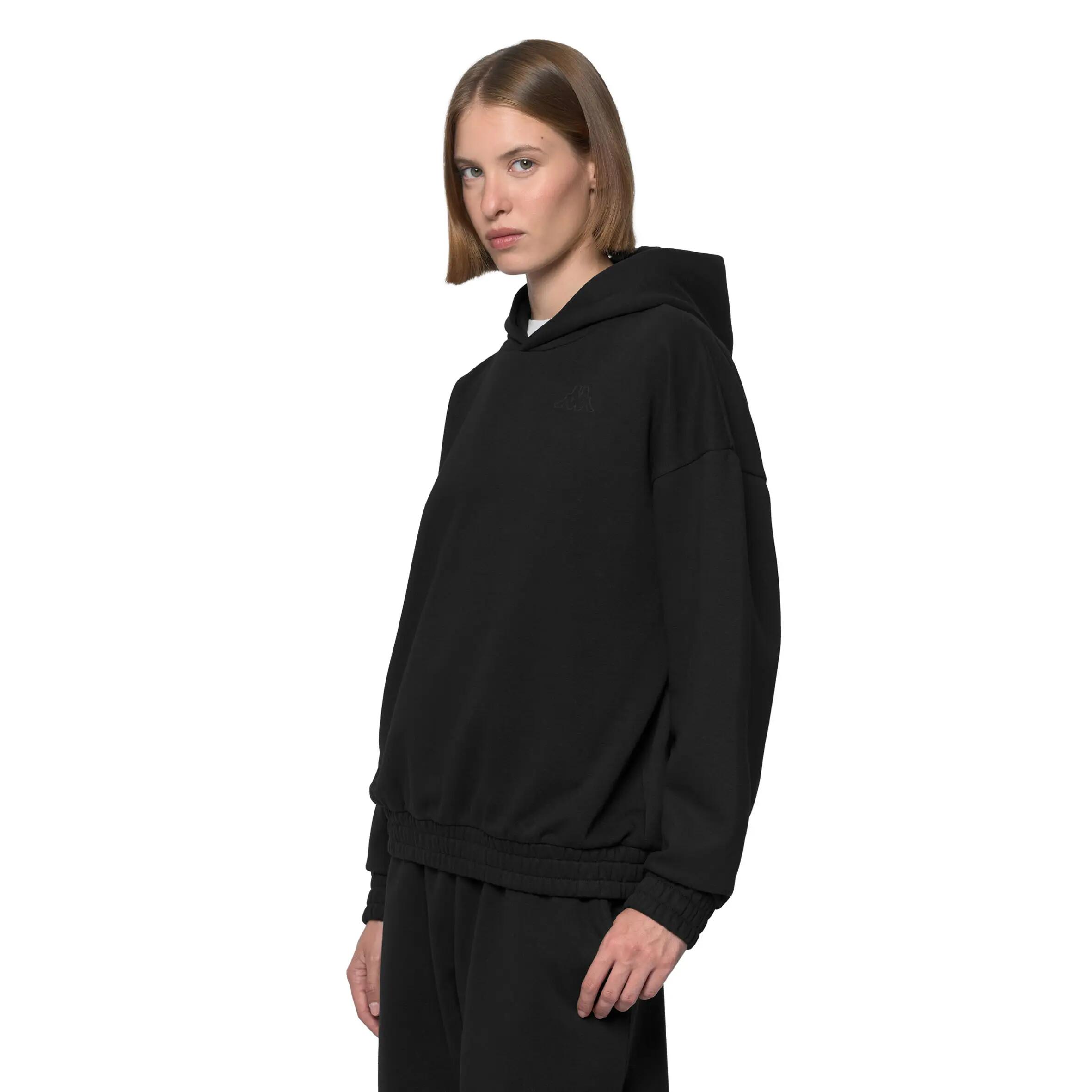 FELPA LOGO GINOV NERO DONNA 2/5