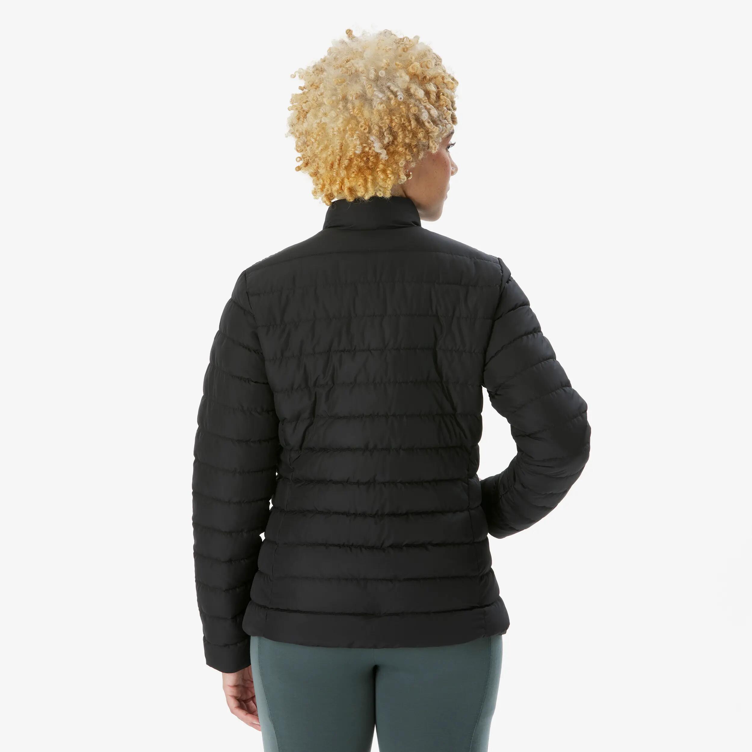 Women Hiking & Trekking Warm Puffer Jacket -6°C Black MH100 -  3